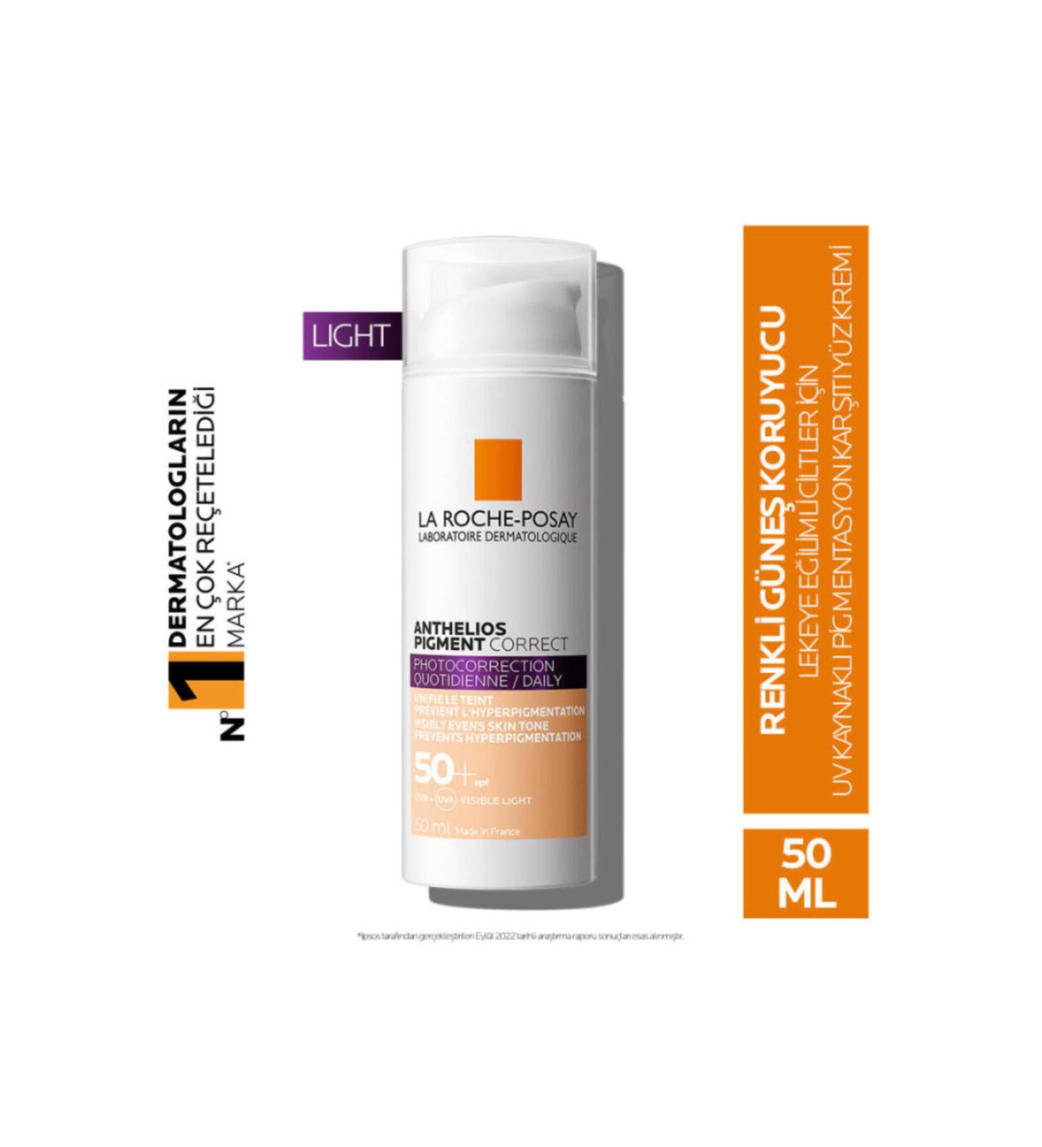 La Roche Posay Anthelios Pigment Correct - Anti-Blemish Tone-Equalizing SPF50+ Tinted Sunscreen 50ml - Buy Online on GoSupps.com