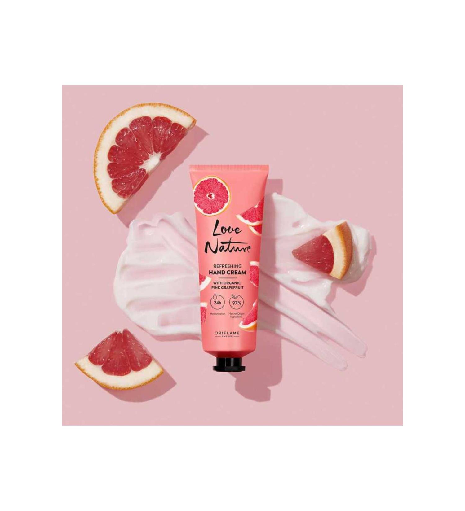 Oriflame Love Nature Moisturizing and Revitalizing Hand Cream with Organic Pink Grapefruit 75ml - Buy Online on GoSupps.com