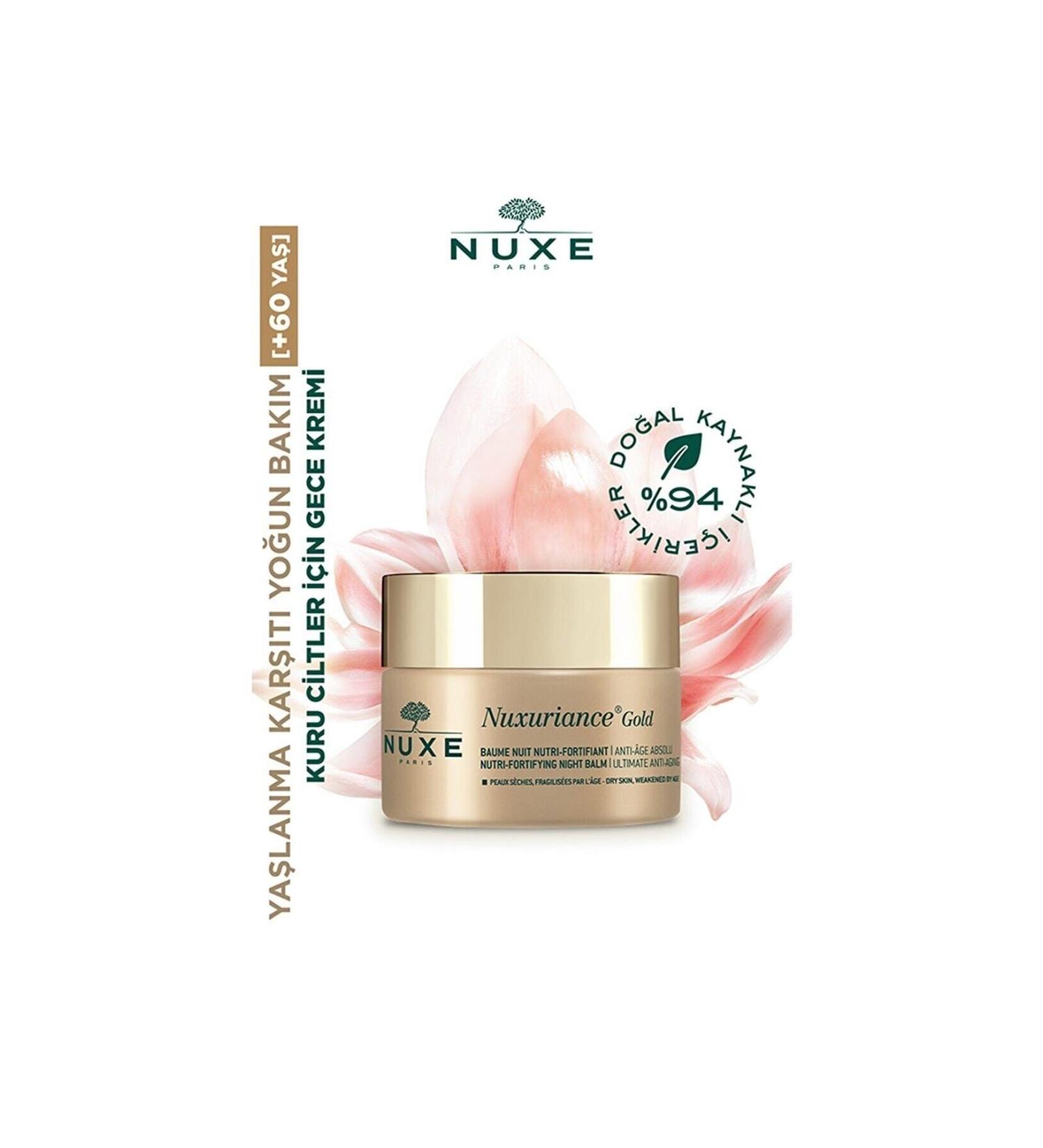 Nuxe Nuxuriance Gold Nutri Fortifying Anti-Aging Nourishing Night Skin Cream 50 Ml MADELU E13