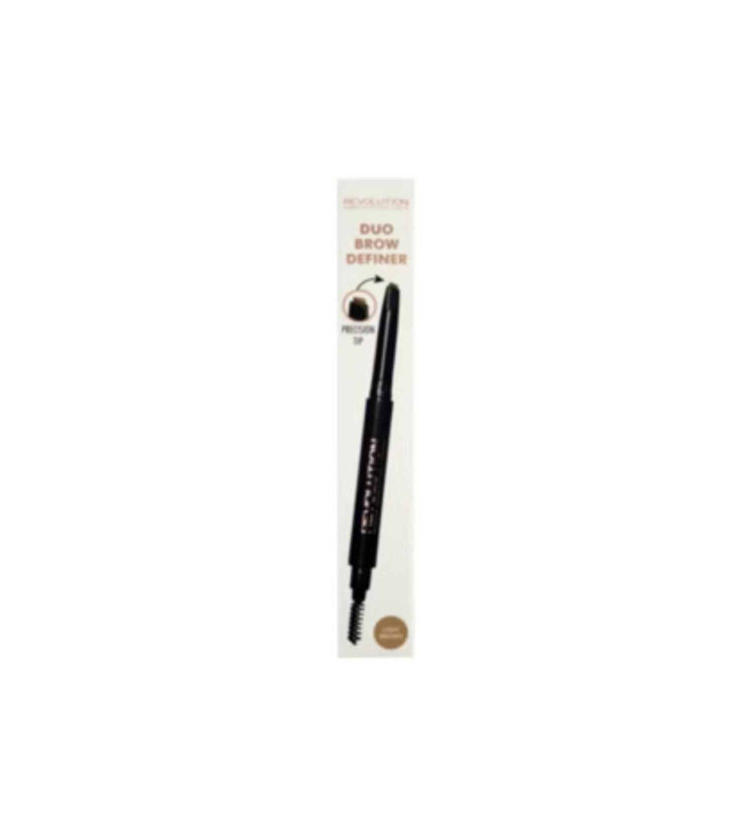 Revolution Duo Brow Eyebrow Pencil Light Brown