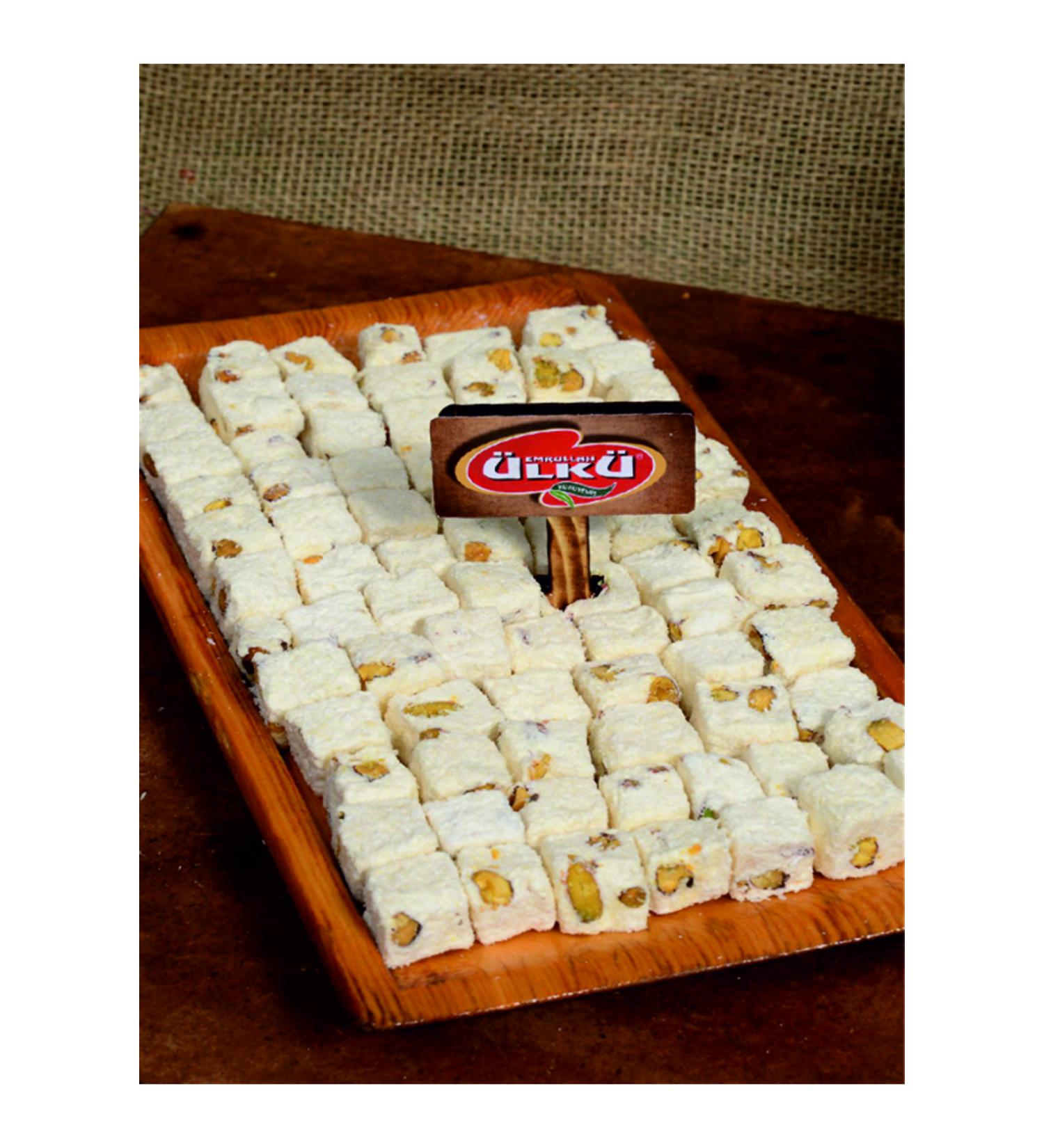 LK DRIED NUTS Milky Double Roasted Pistachio Turkish Delight 1 Kg