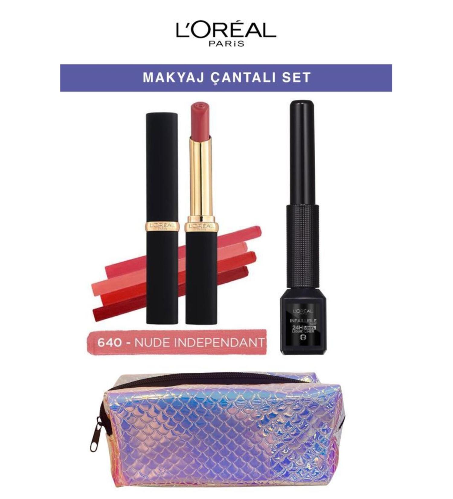 L'Oreal Paris Color Riche Intense Volume Matte Lips and Matte Eyeliner Makeup Set 640 - Buy Online on GoSupps.com