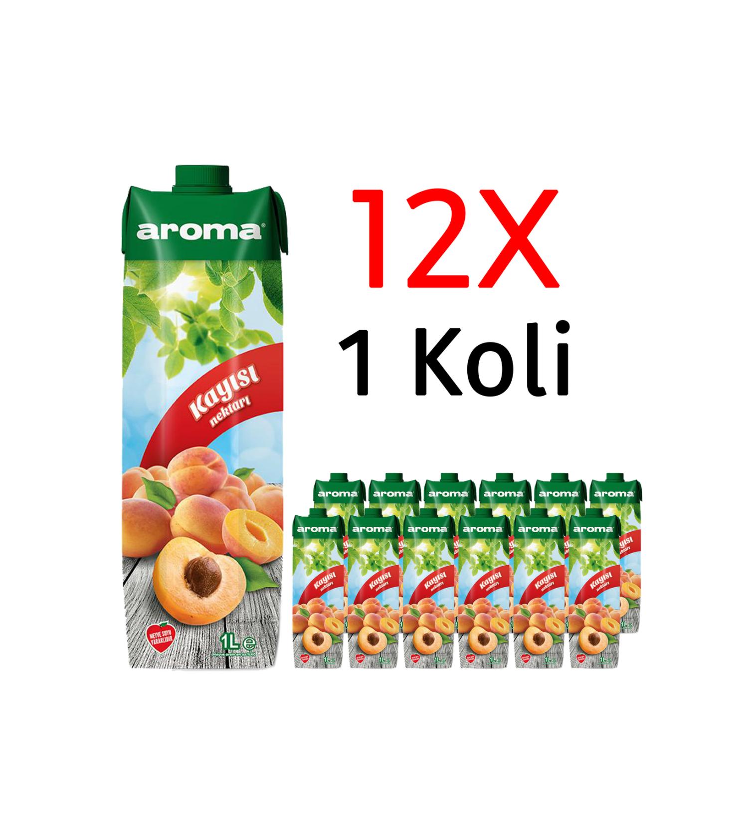 Aroma Nectar Apricot Fruit Juice 1L 12 Pieces