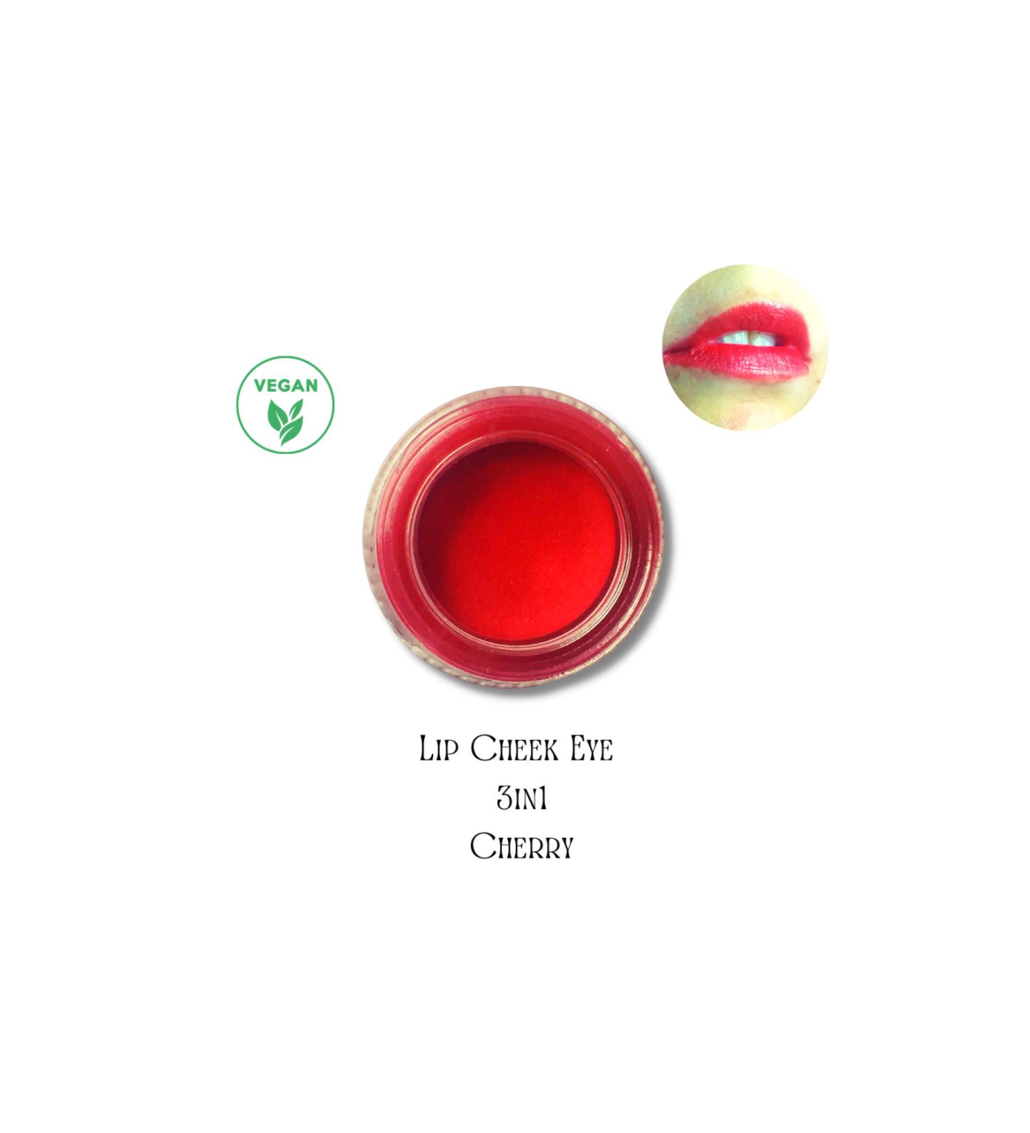 Mabinu Cosmetic Cherry Lip Cheek Eye Vegan Cream Blush Lipstick Eyeshadow - Red Tone - Buy Online on GoSupps.com