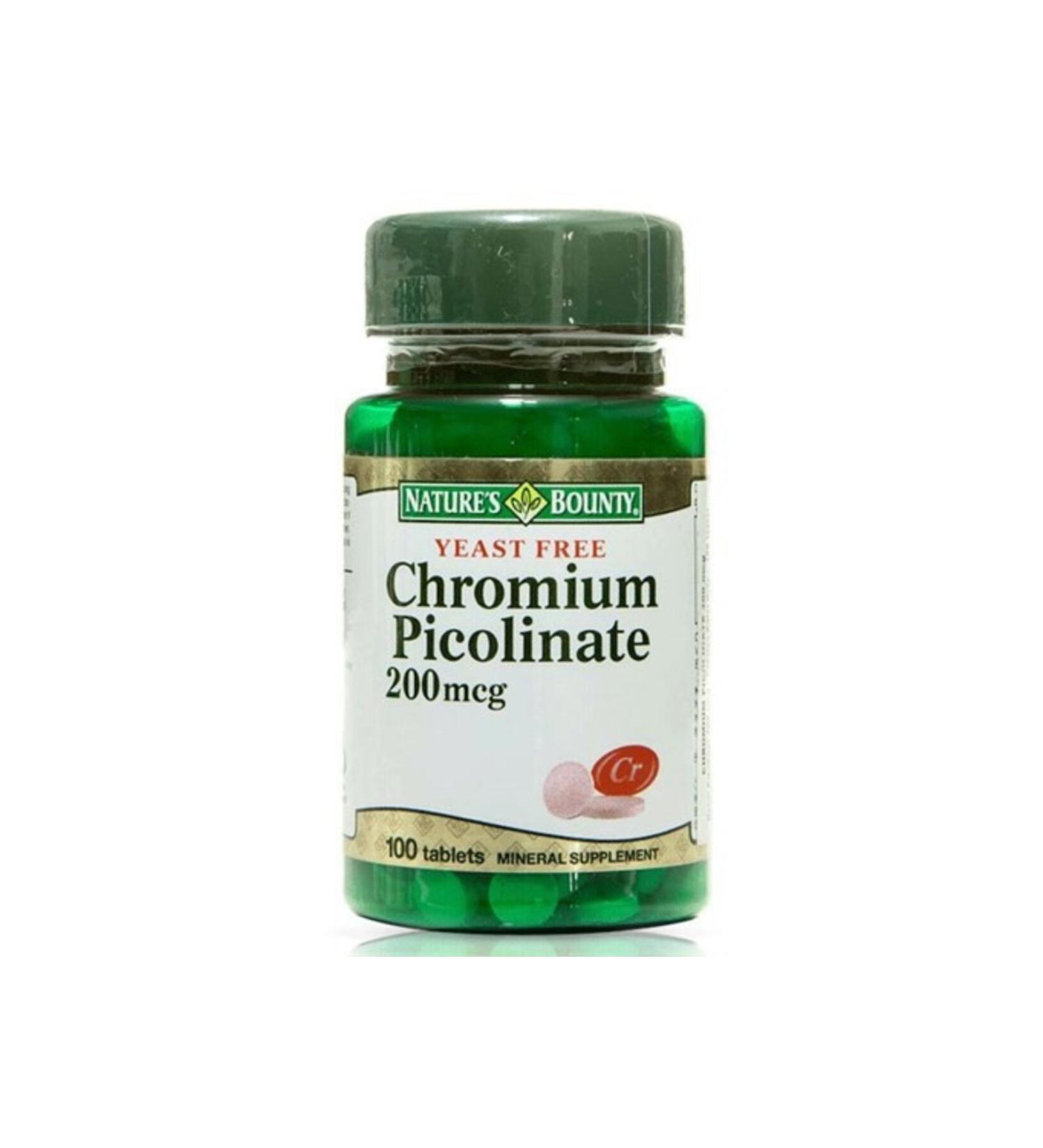 Natures Bounty Chromium Picolinate 200 Mcg 100 Tablets
