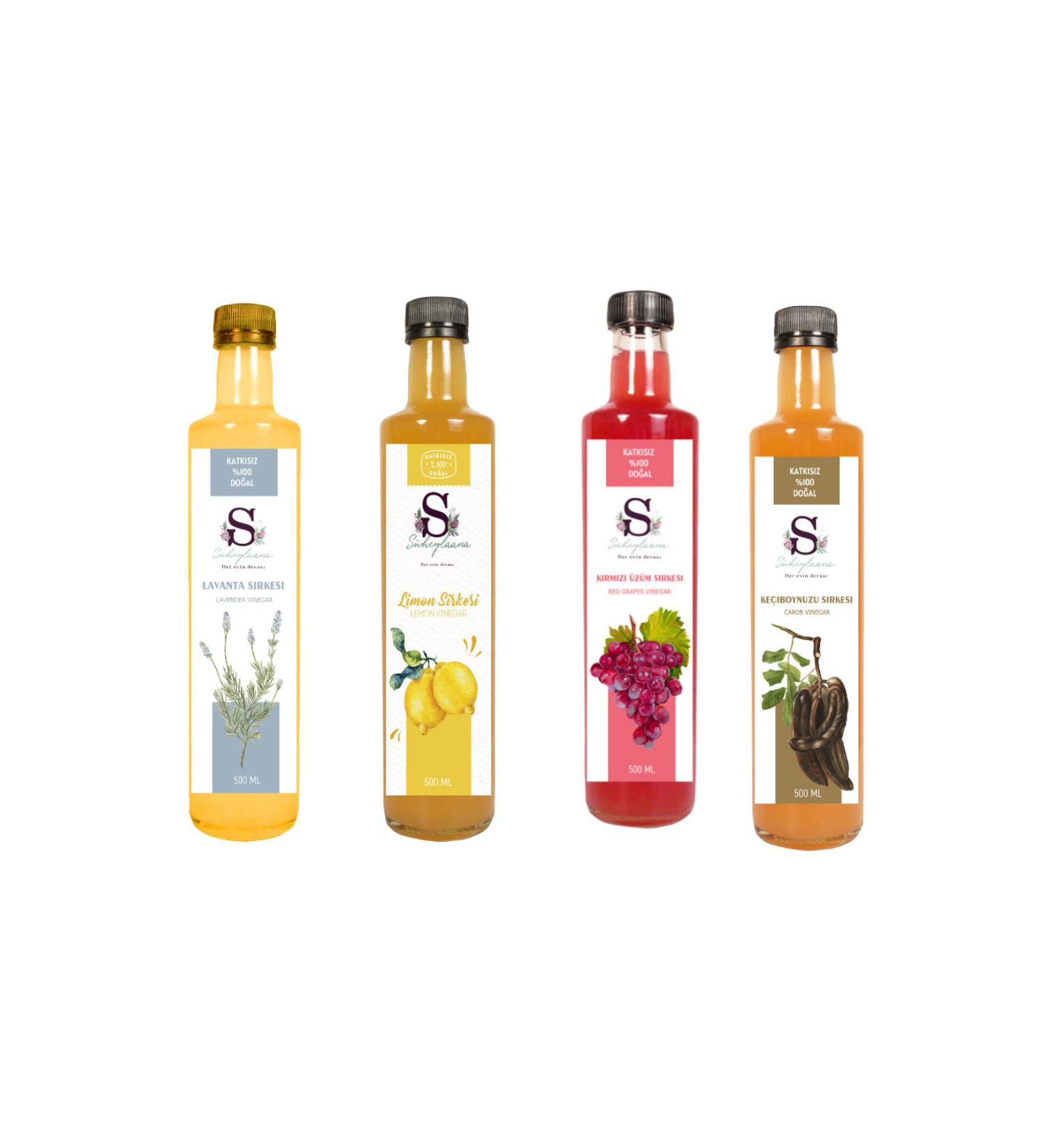 S heylaana Natural Lavender Lemon Red Grape and Carob Vinegar 500 ml