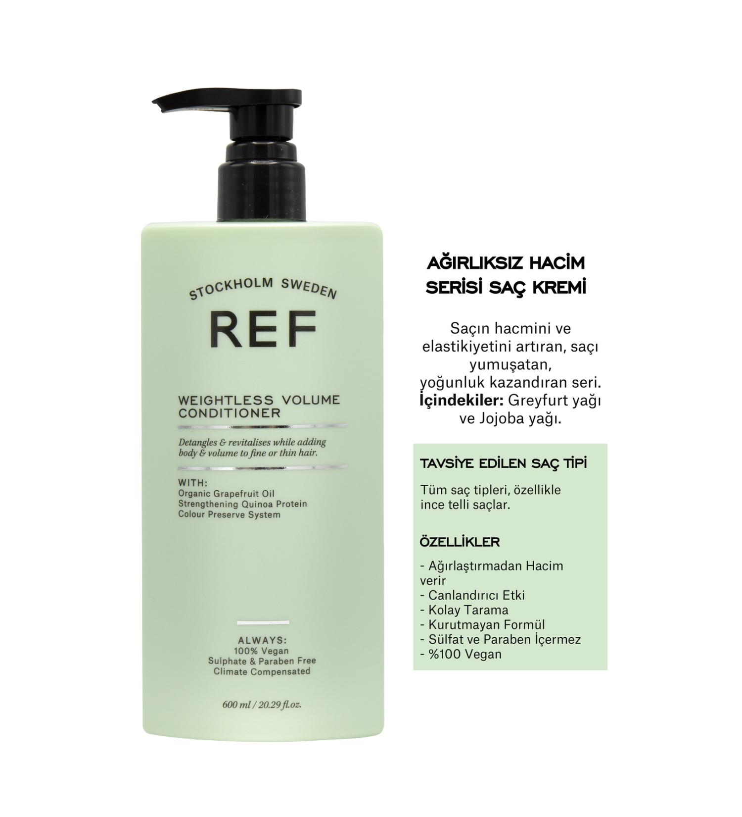 REF STOCKHOLM Volumizing Care Cream for All Hair Types 600 ml Weightless Volume Conditioner