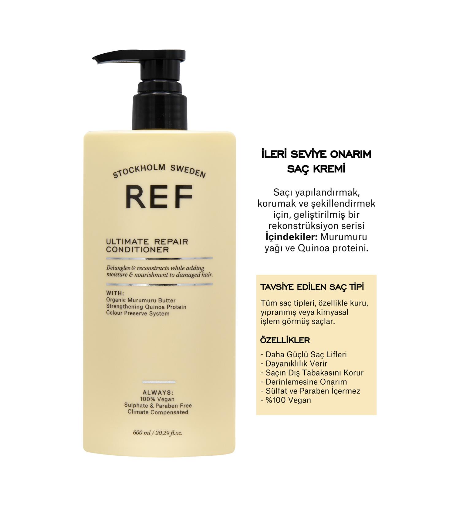 REF STOCKHOLM Ref Repairing Nourishing and Strengthening Care Cream for Damaged Hair 600 ml Ultimate Repair Cond