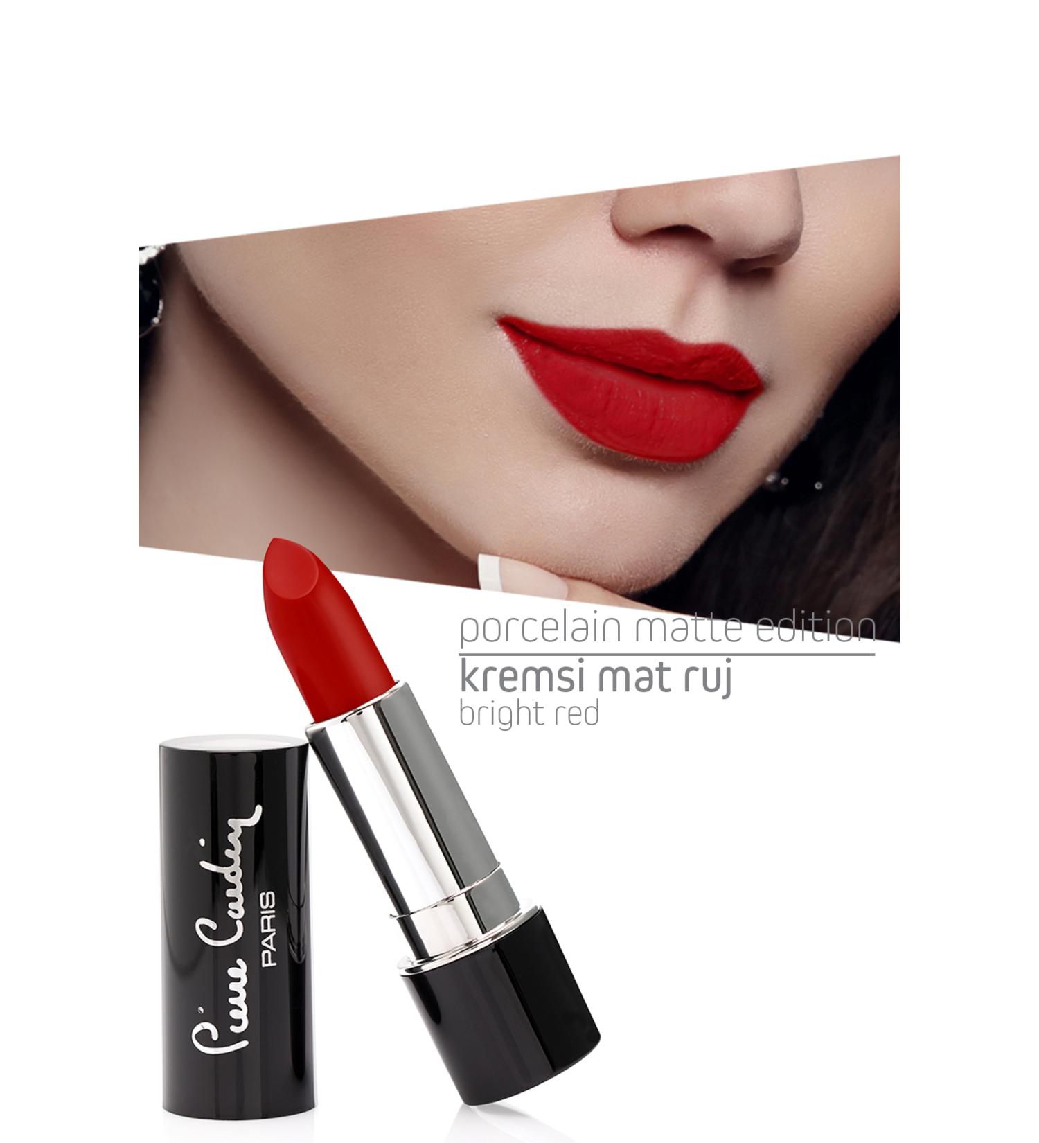 Pierre Cardin Porcelain Matte Edition Lipstick - Bright Red - 213 - Buy Online on GoSupps.com