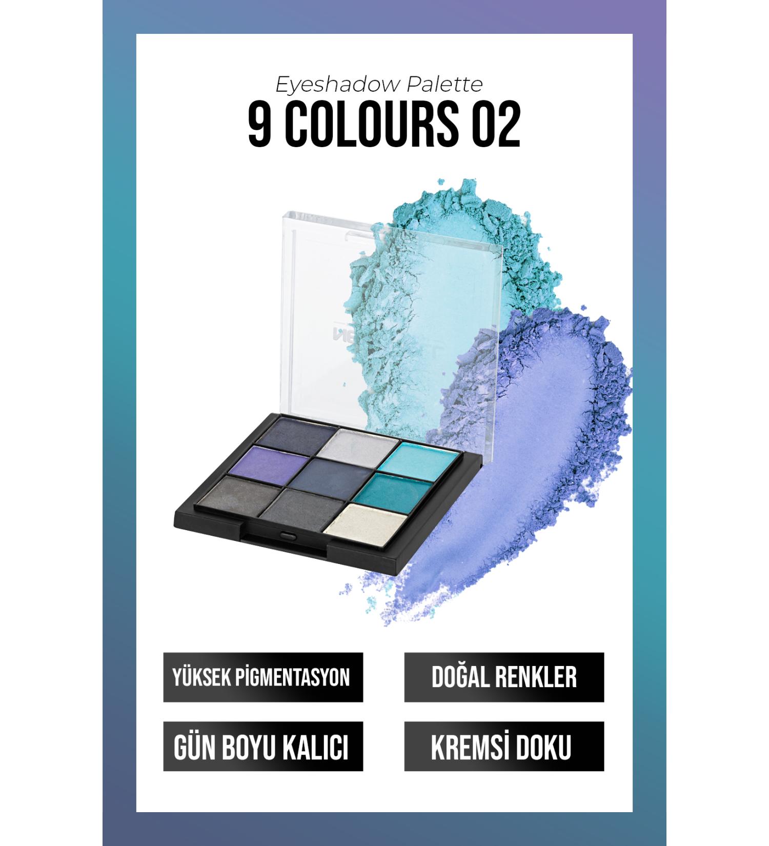 New Well Eyeshadow Palette 9 Colors No 02 - Buy Online on GoSupps.com
