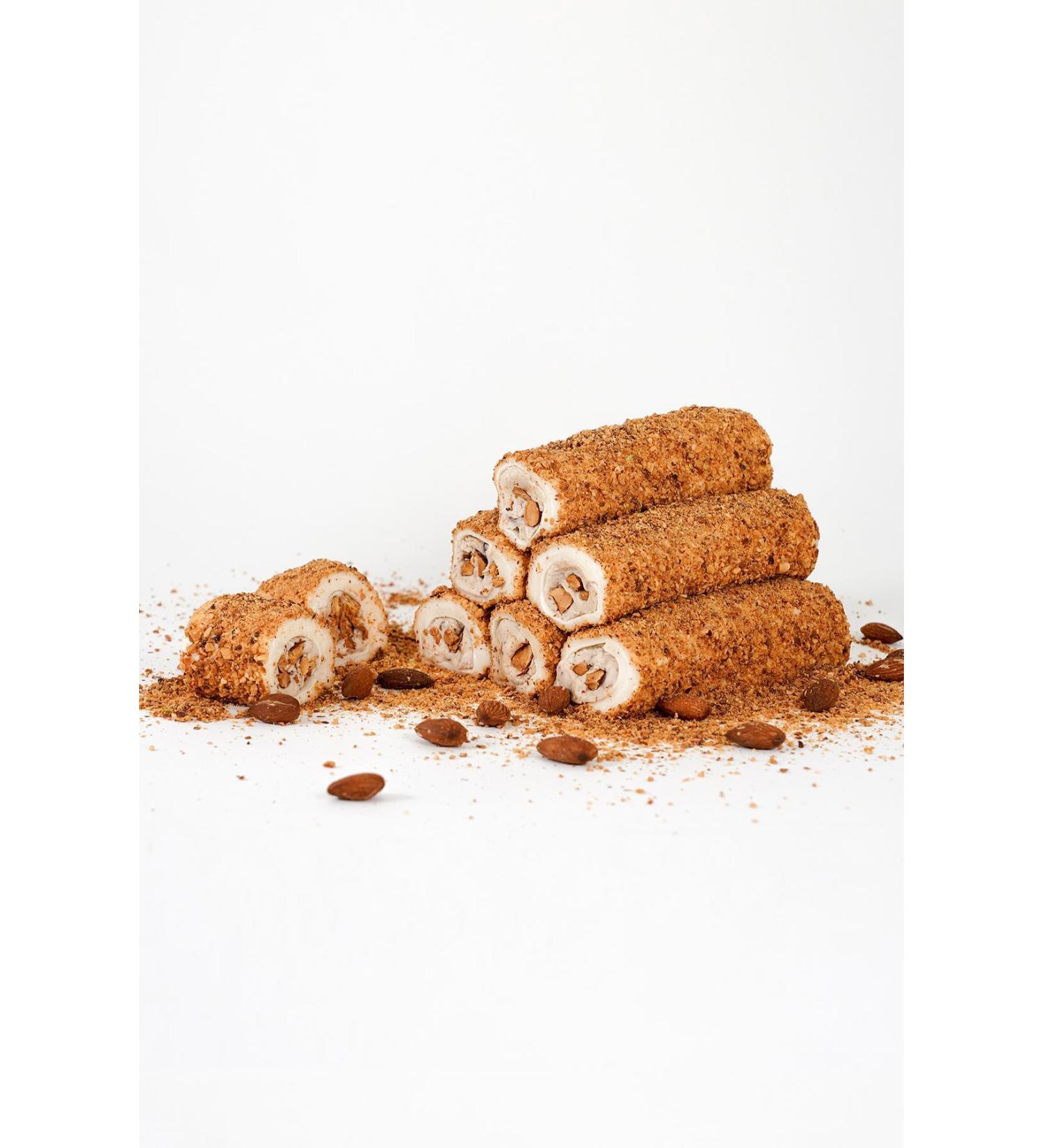 TURKISH DELIGHT MEHMET EFENDI A sweet story Powdered Almond Vanilla Almond Cream Filled Wrapped Turkish Delight 1 Kg