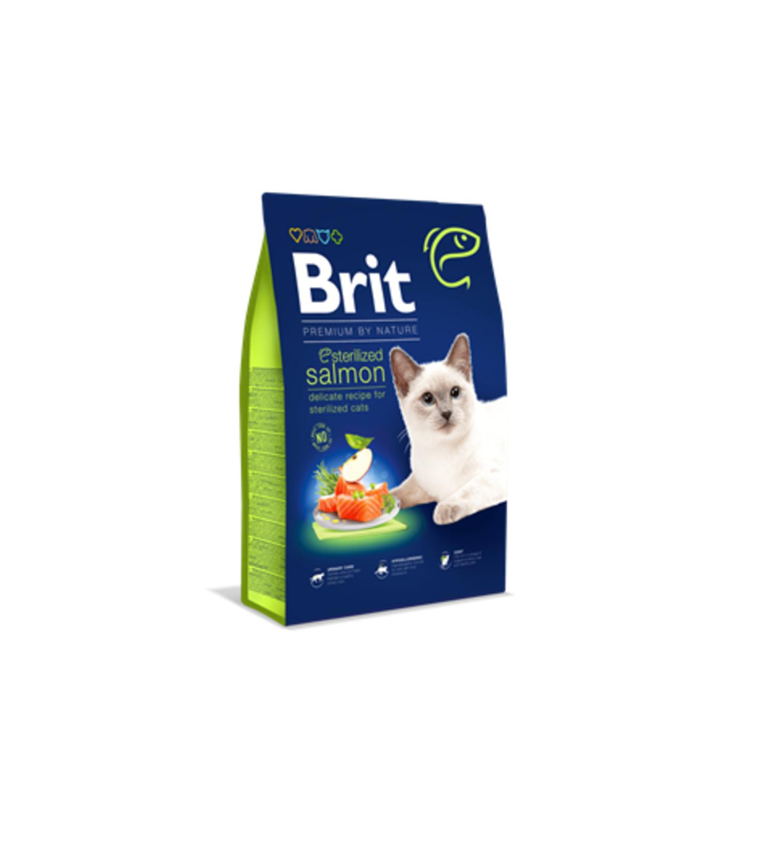 Brit Care Premium By Natura Light Sterilized Salmon Grain-Free Adult Cat Food 8 kg