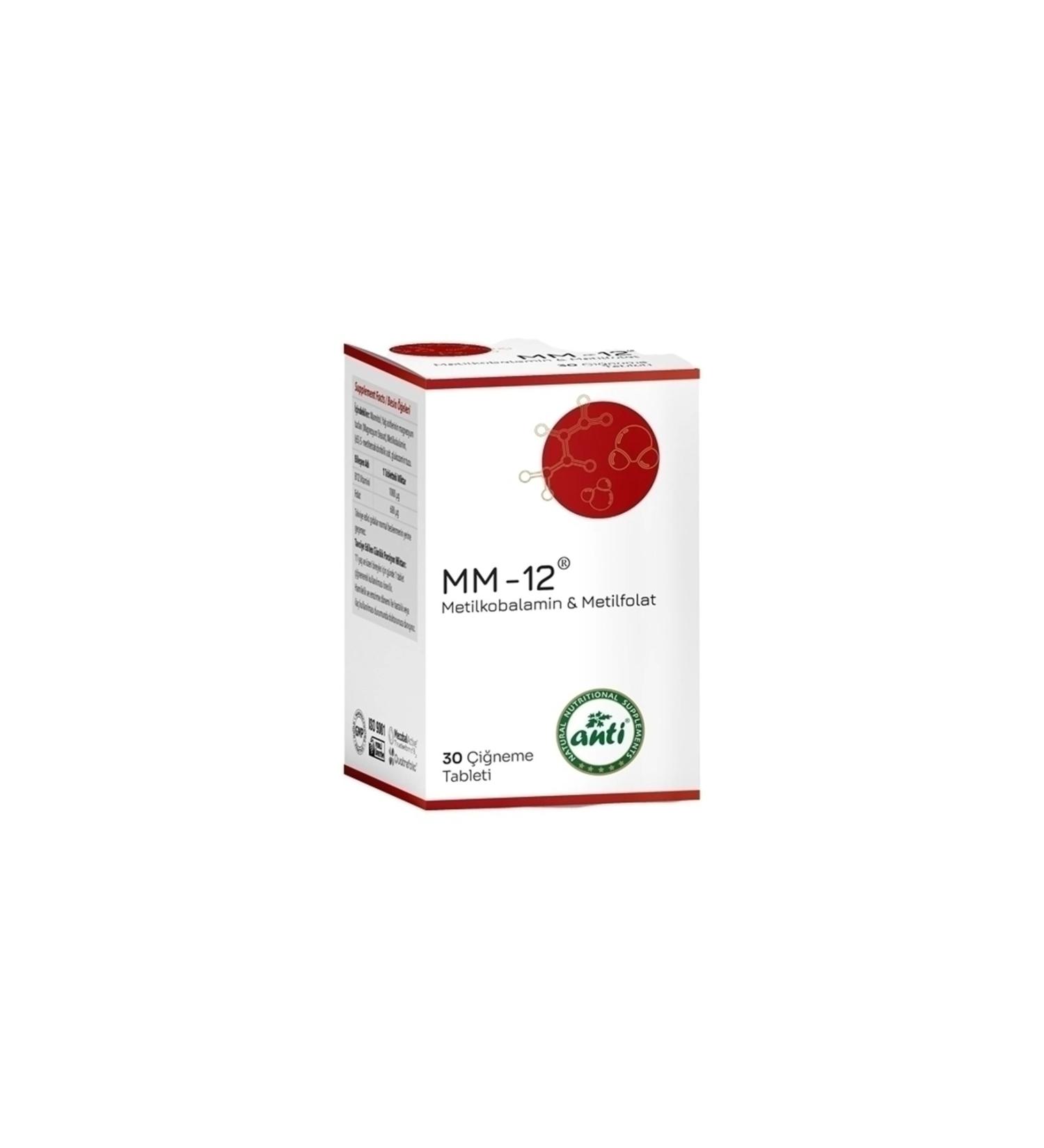 anti MM-12 Methylcobalamin Chewable Tablet 30 Tablets