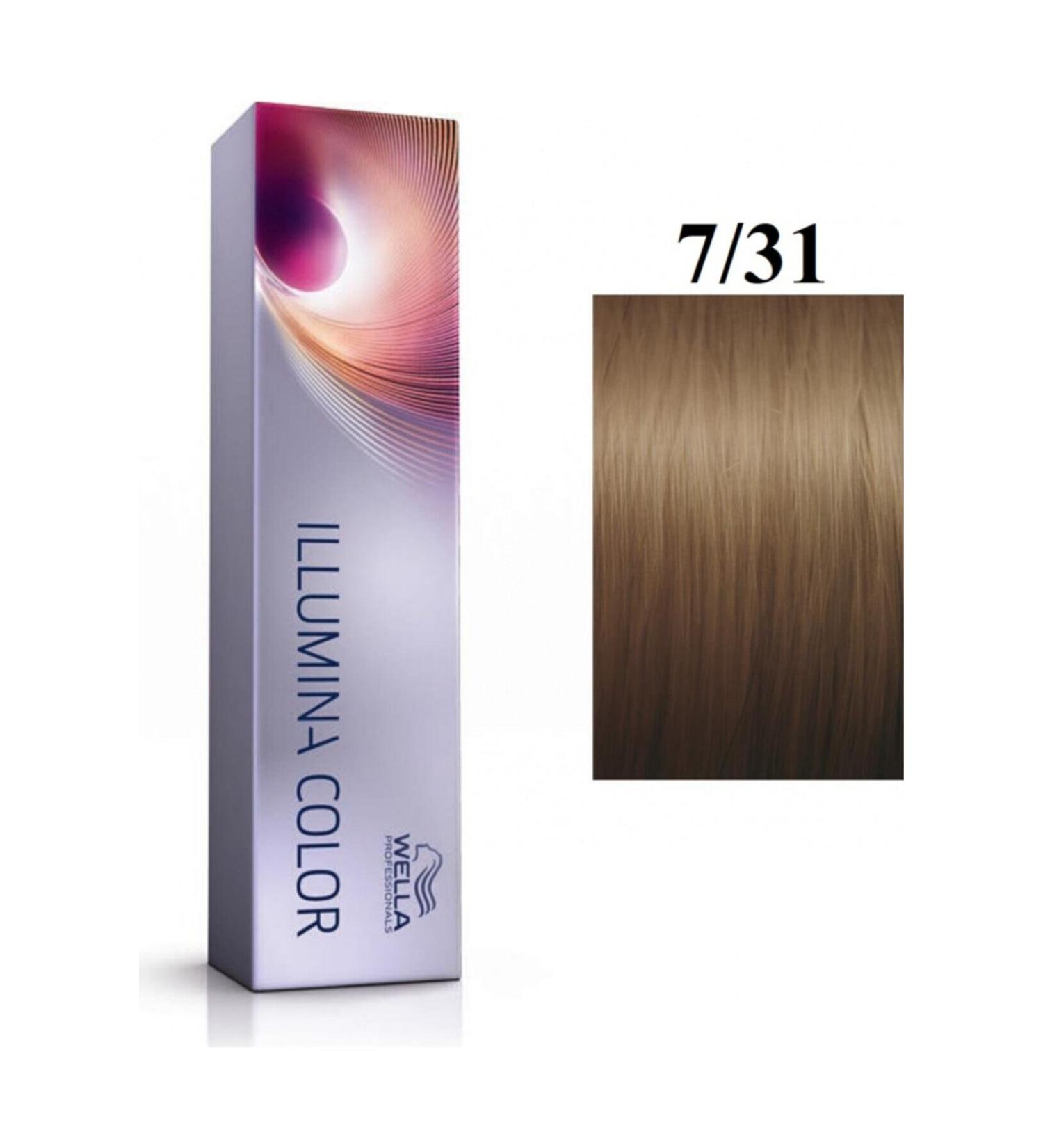 Wella Illumina Super 7/31 Medium Gold Ashy Auburn Hair Dye 60ml DYE8