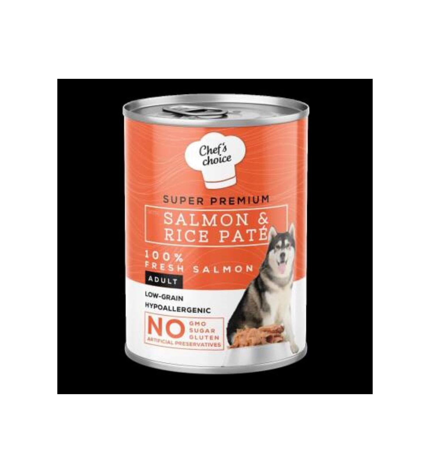 Chefs Choice Adult Dog Canned Food with Salmon Minced Meat 400 gr X 12 PIECES