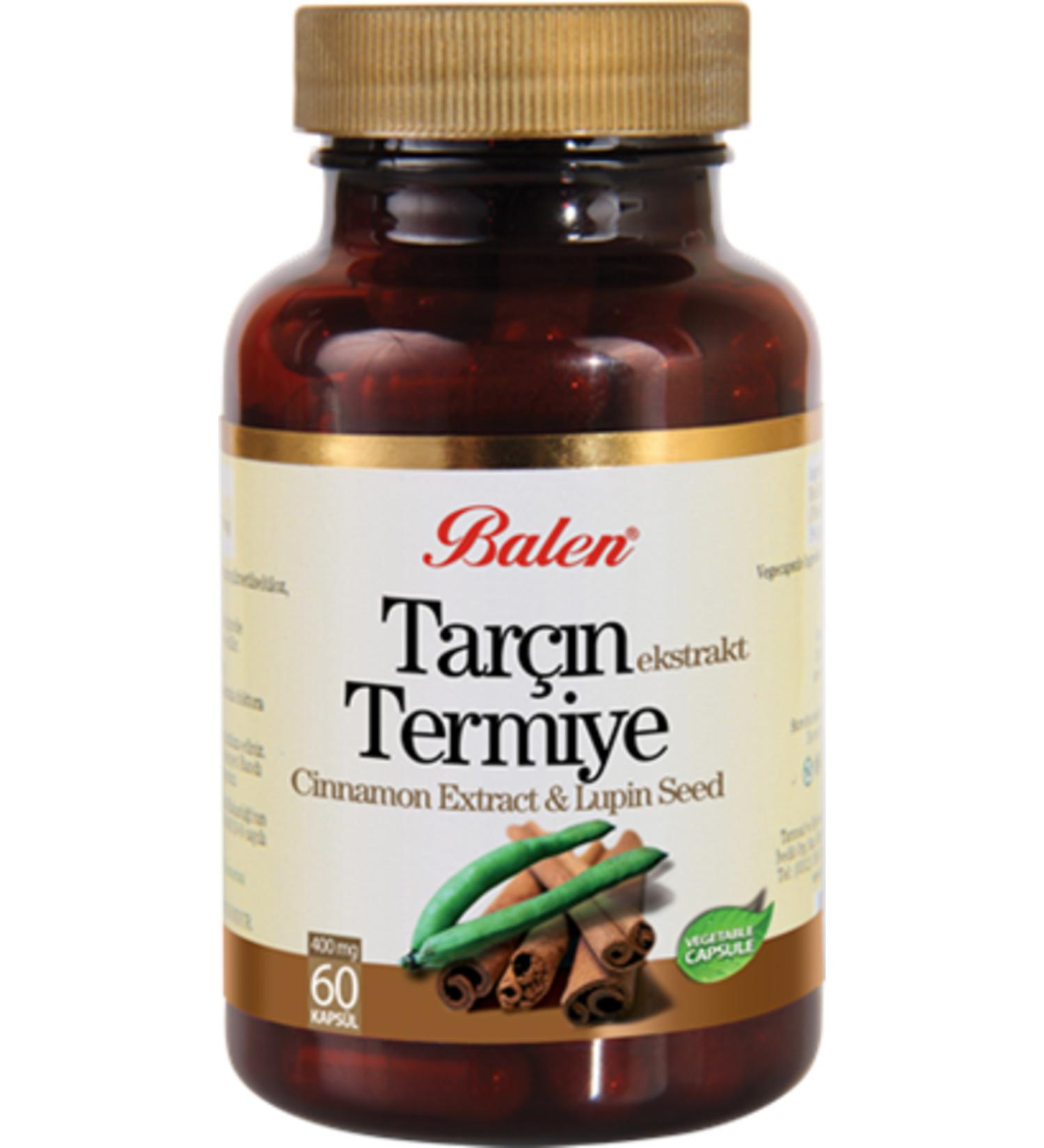 Balen Cinnamon Extract & Termiye Capsule 375 Mg 60 Capsules