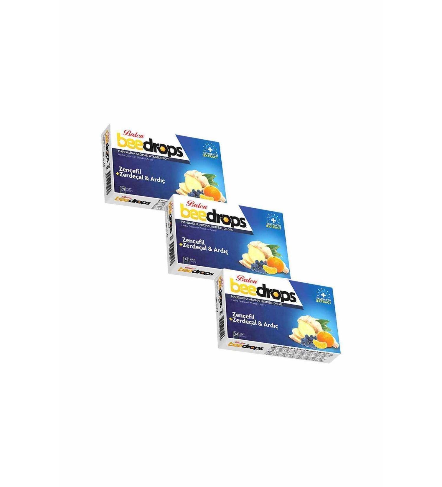 Balen Bln Ginger-Turmeric-Juniper Tangerine Flavored Drops 24 Drops 3 Pieces