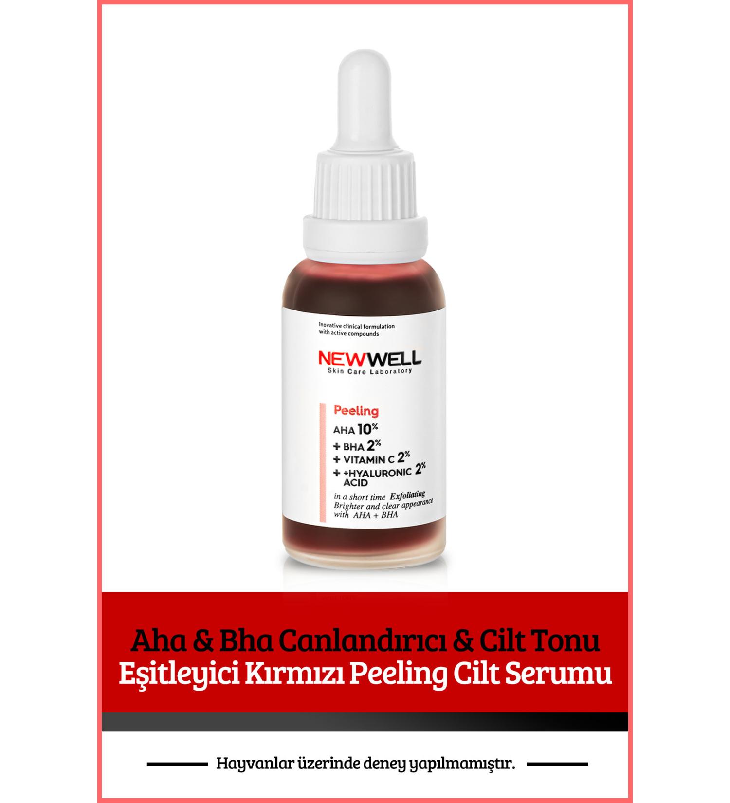 New Well Aha & Bha Revitalizing & Skin Tone Equalizing Red Peeling Skin Serum 30 Ml - Buy Online on GoSupps.com