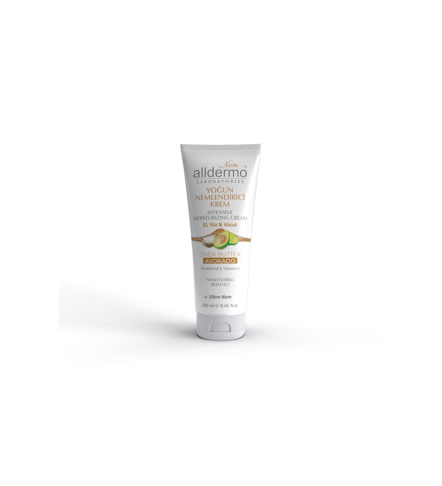 Alldermo Intensive Moisturizing Hand Face Body Cream Shea Butter - Avocado 250ml