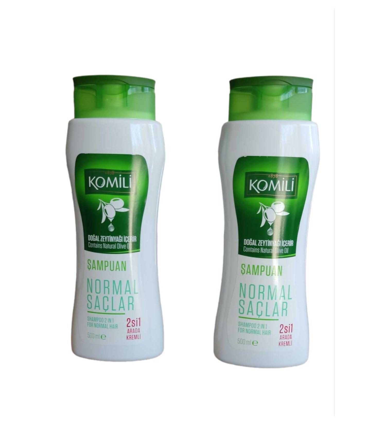 Komili KOM L (2IN1 WITH CREAM) NORMAL HAIR SHAMPOO 500 ML (2 PIECES)
