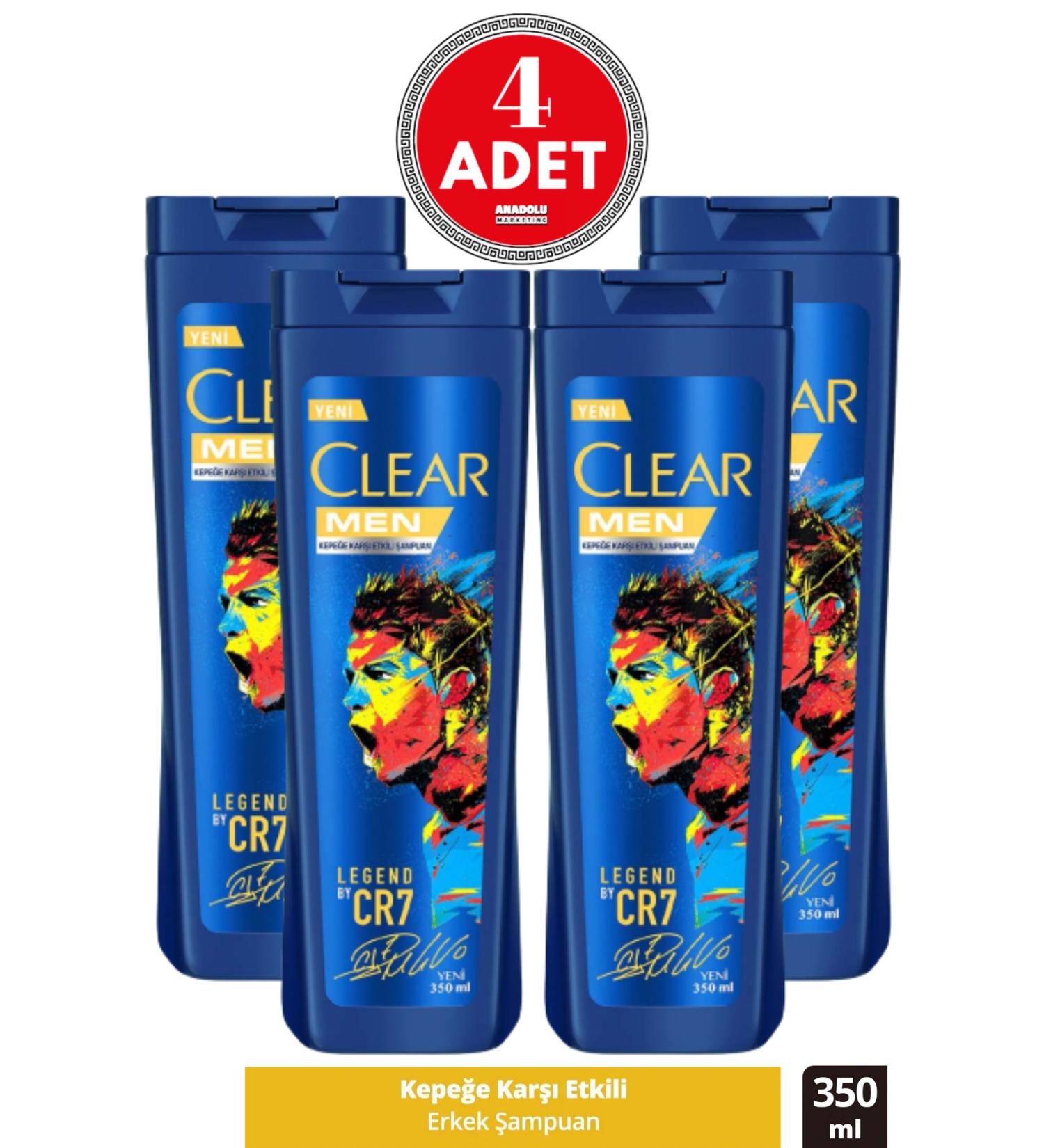 Clear Men Anti-Dandruff Shampoo Legend By CR7 Cristiano Ronaldo 350 ml 4 Pieces - Buy Online on GoSupps.com