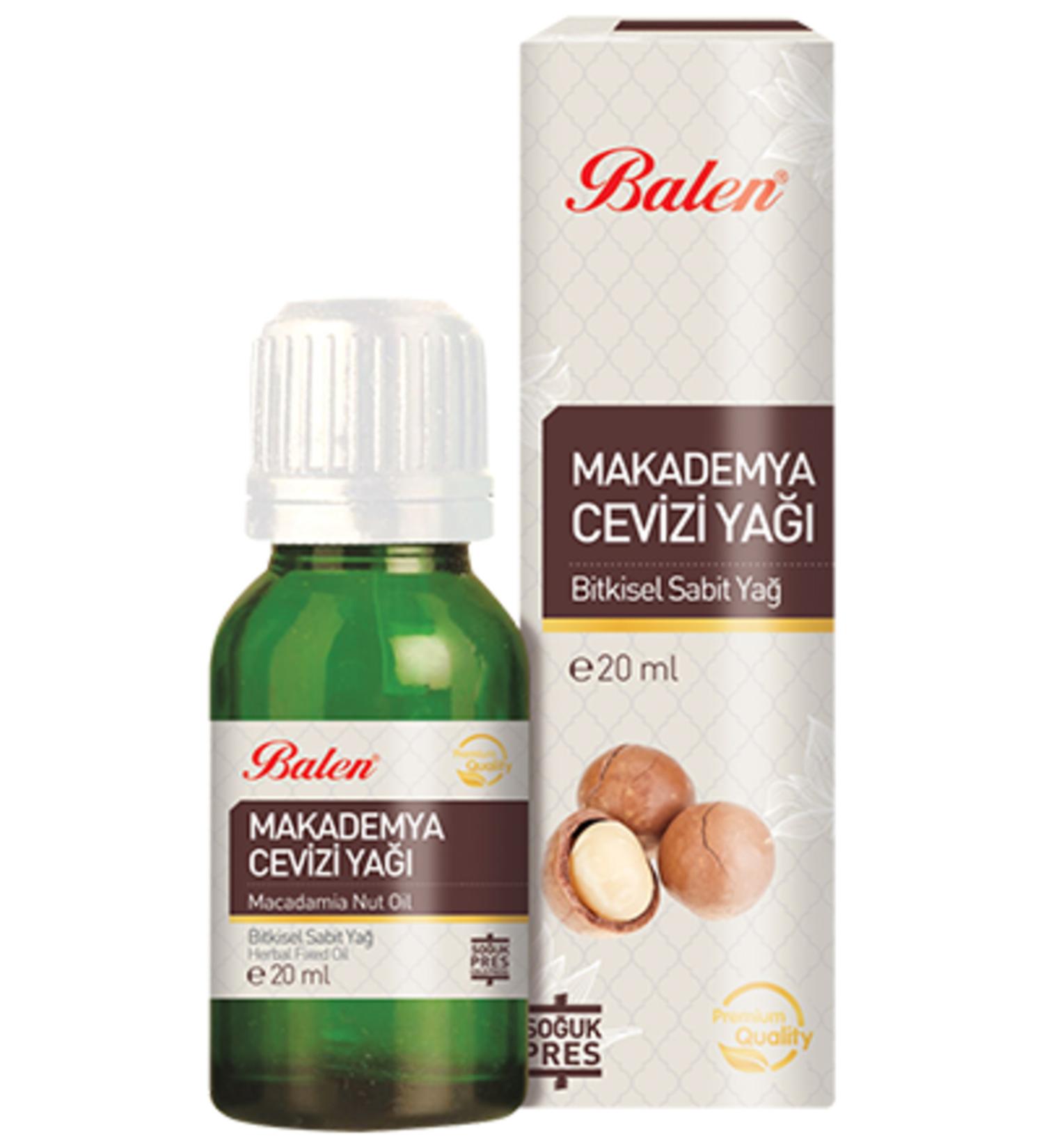 Balen Macadamia Nut Oil Macedonia Herbal Fixed Oil Cold Press 20 ml