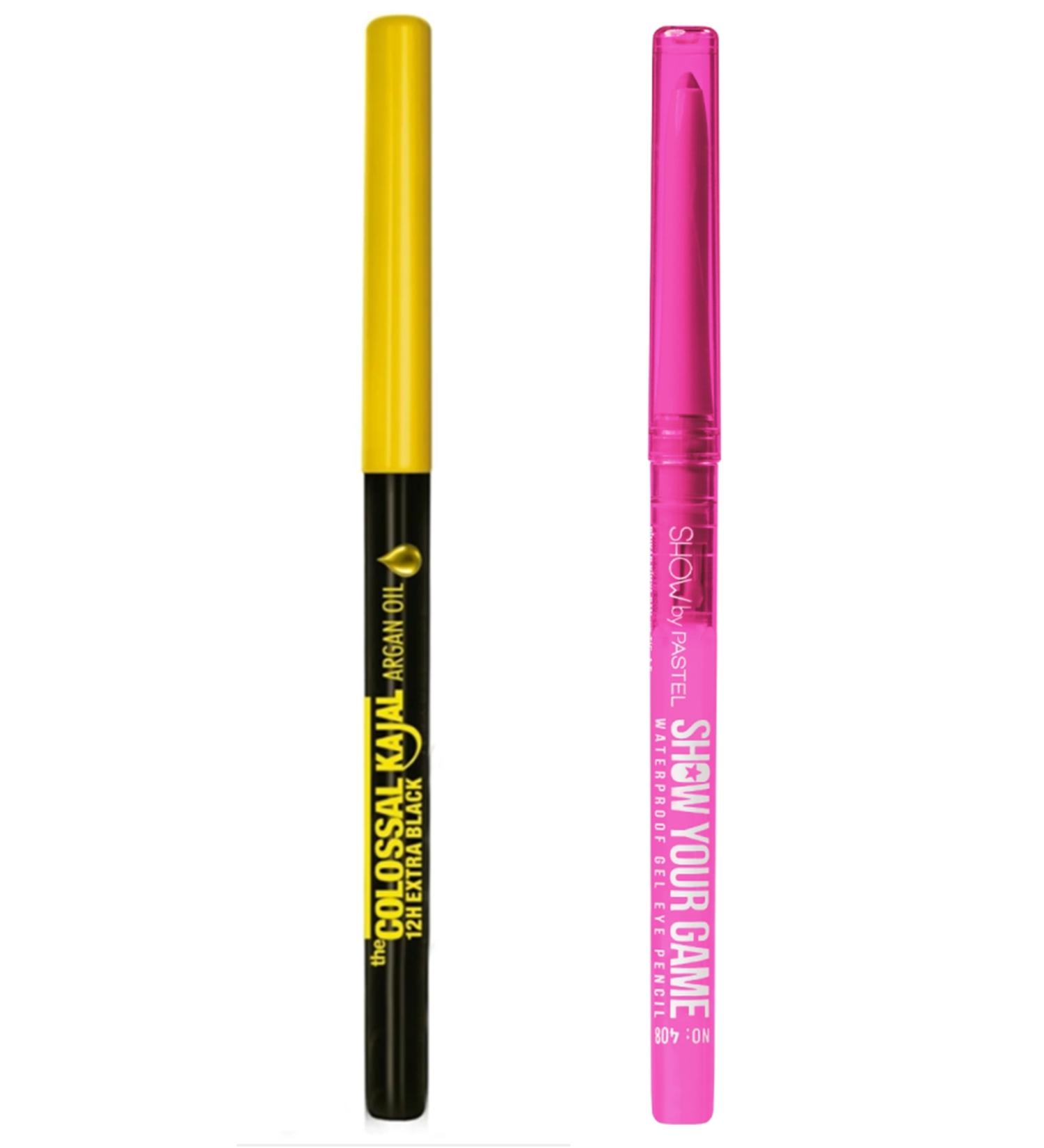 Show by Pastel Your Waterproof Gel Eyeliner 408 + Maybelline New York Kajal Eyeliner Black