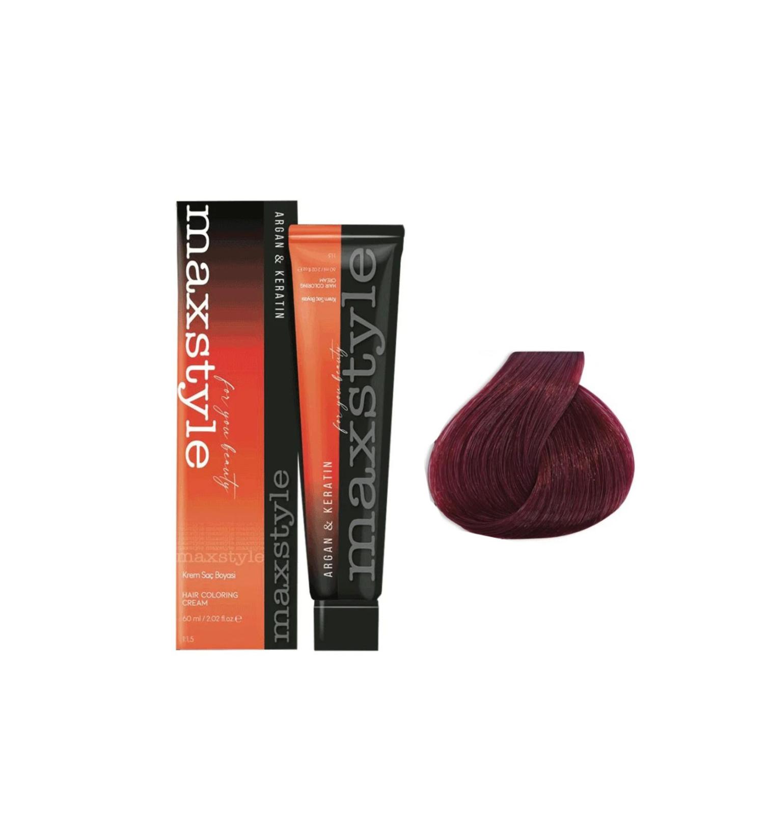 MAXSTYLE Argan Keratin Hair Dye 4.65 Ruby Red