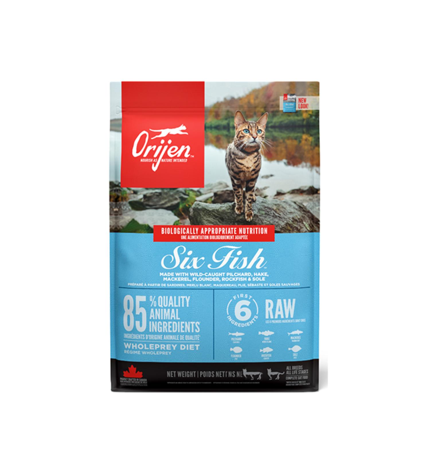 Orijen Six Fish Cat Grain-Free Cat Food with Fish for All Breeds and Life Stages 5.4 Kg