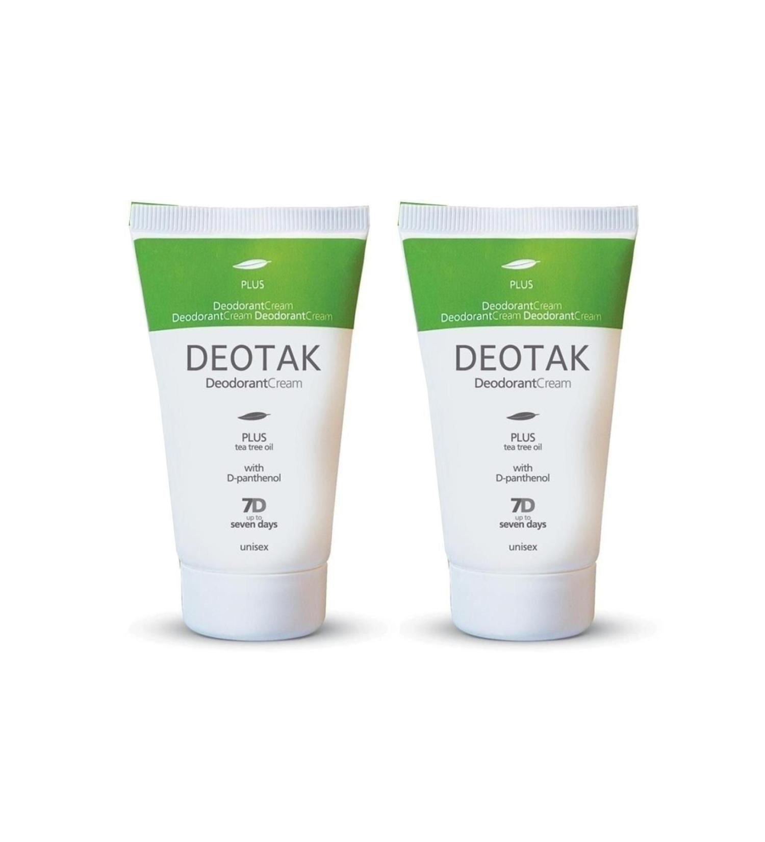 Deotak Cream Deodorant Plus 35 ml X 2 Pieces