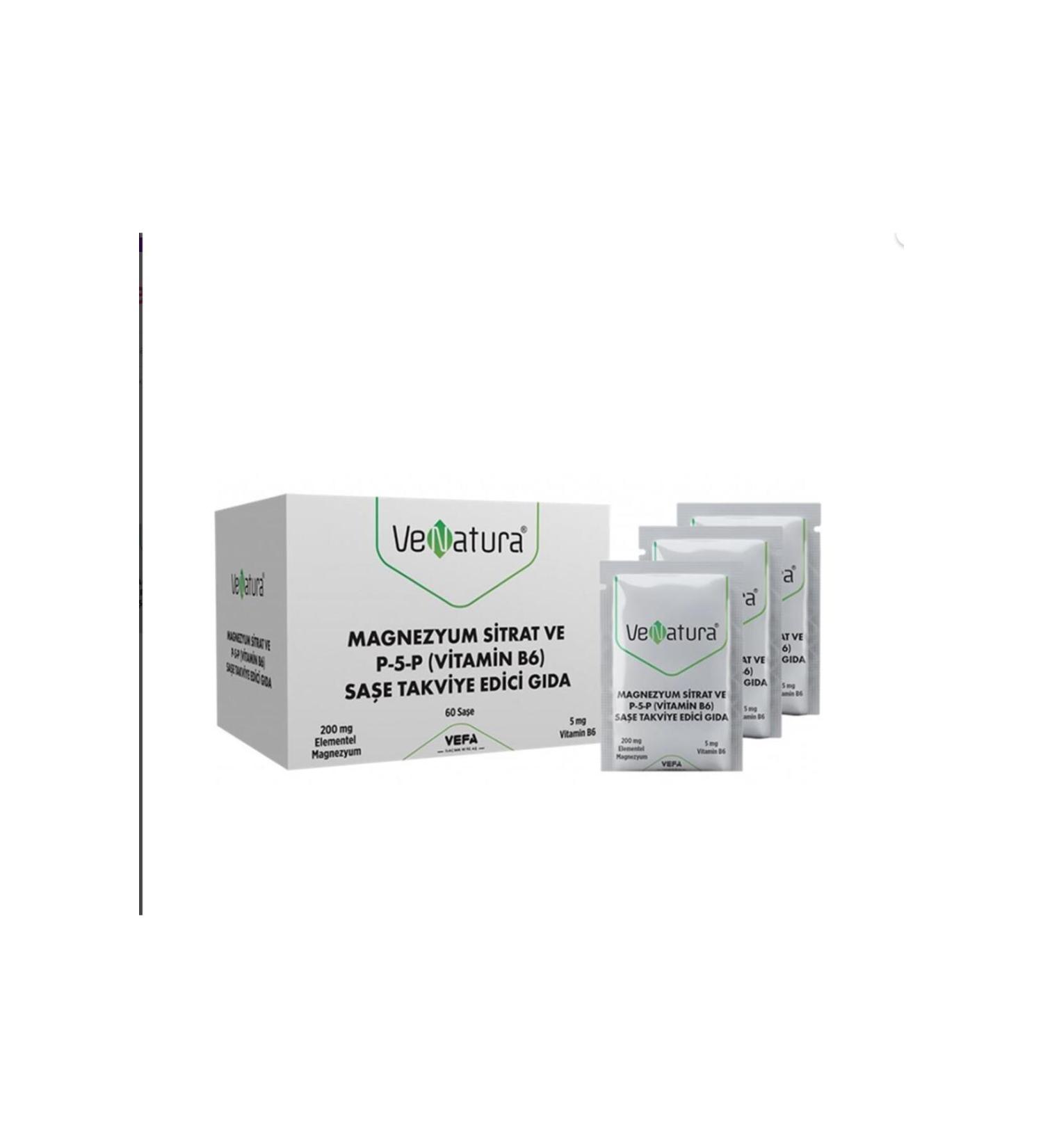 Venatura Magnesium Citrate and P-5-P (Vitamin B6) 60 Sachets