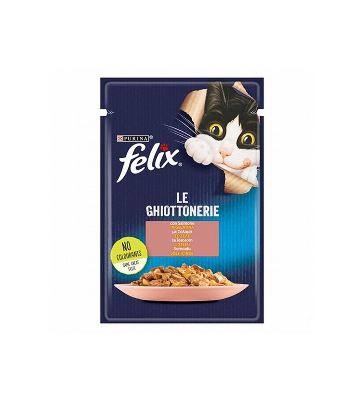 FELIX Felix Adult Salmon Adult Cat Canned Food Pouch 12 Pieces 85 Gr