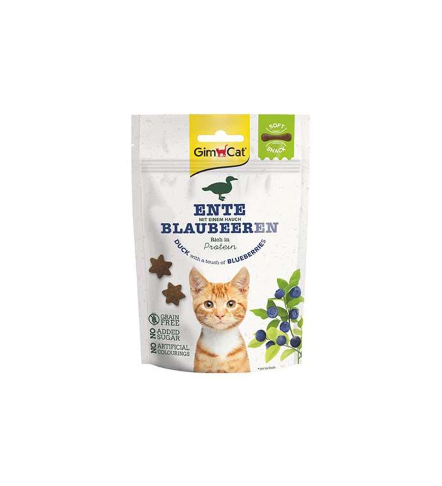 SKY TOPTAN Gimcat Grain-Free Duck and Blueberry Snack Cat Reward Biscuit 60 Gr