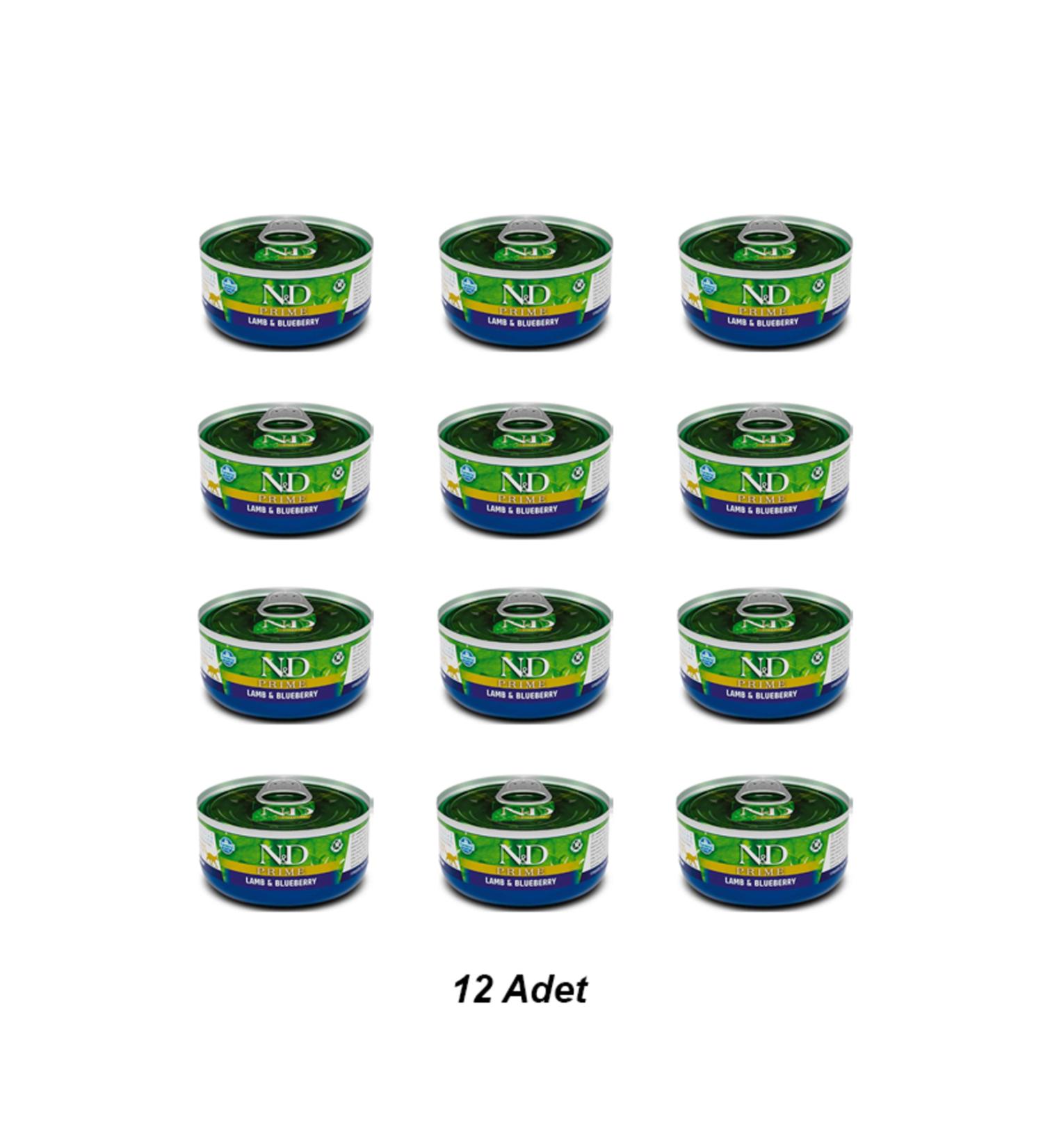 N & D Prime Grain-Free Lamb Blueberry Cat Canned Food 70 gr * 12 pieces