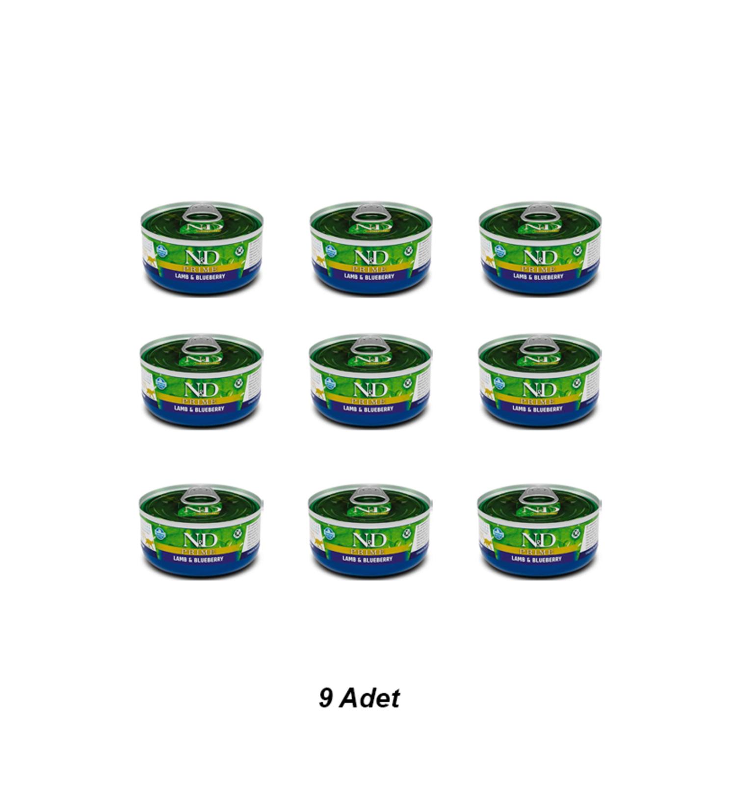 N & D Prime Grain-Free Lamb Blueberry Cat Canned Food 70 gr * 9 pieces