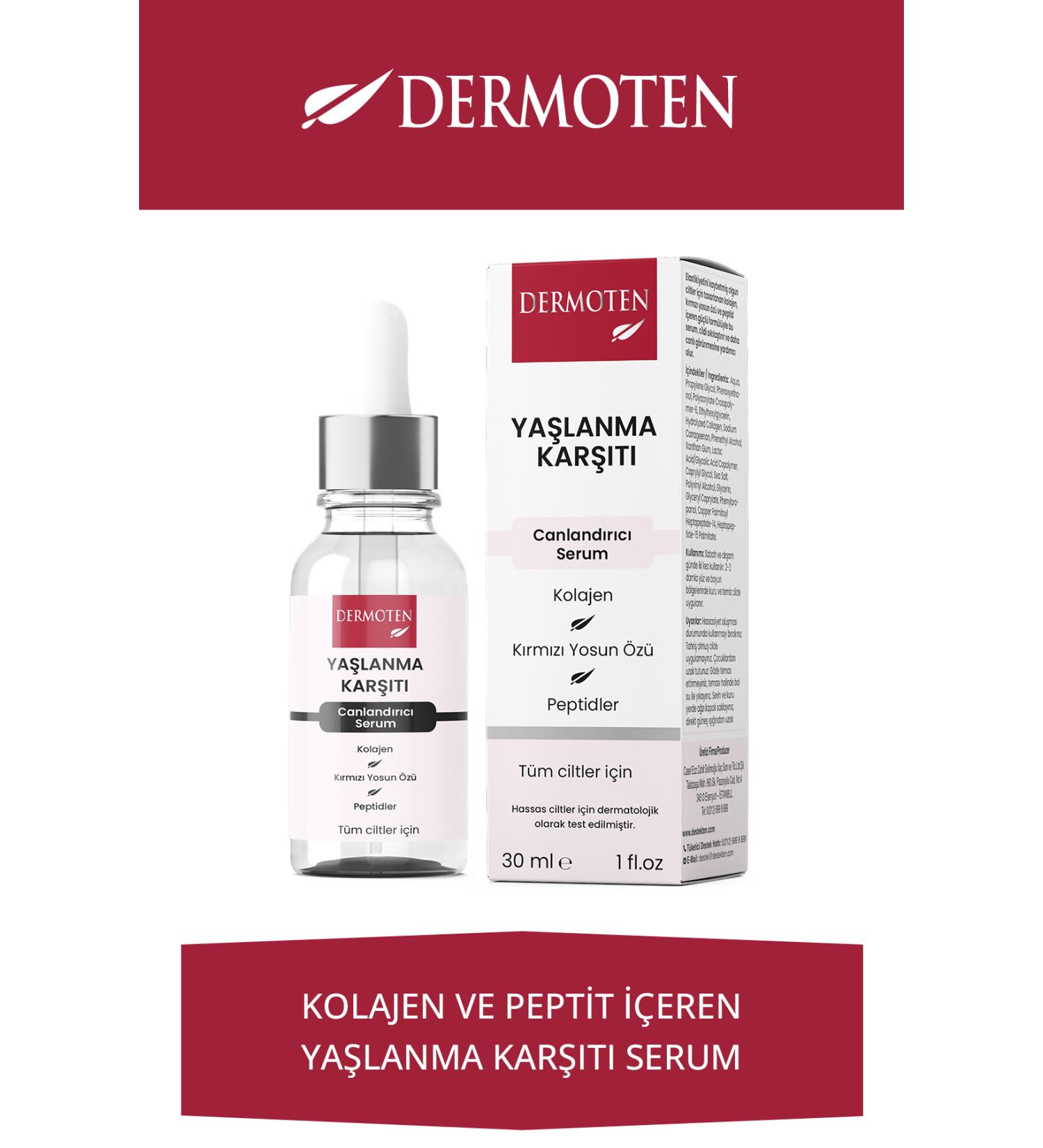 Dermoten Anti-Aging Serum Collagen Skin Care Serum 30 Ml - Buy Online on GoSupps.com