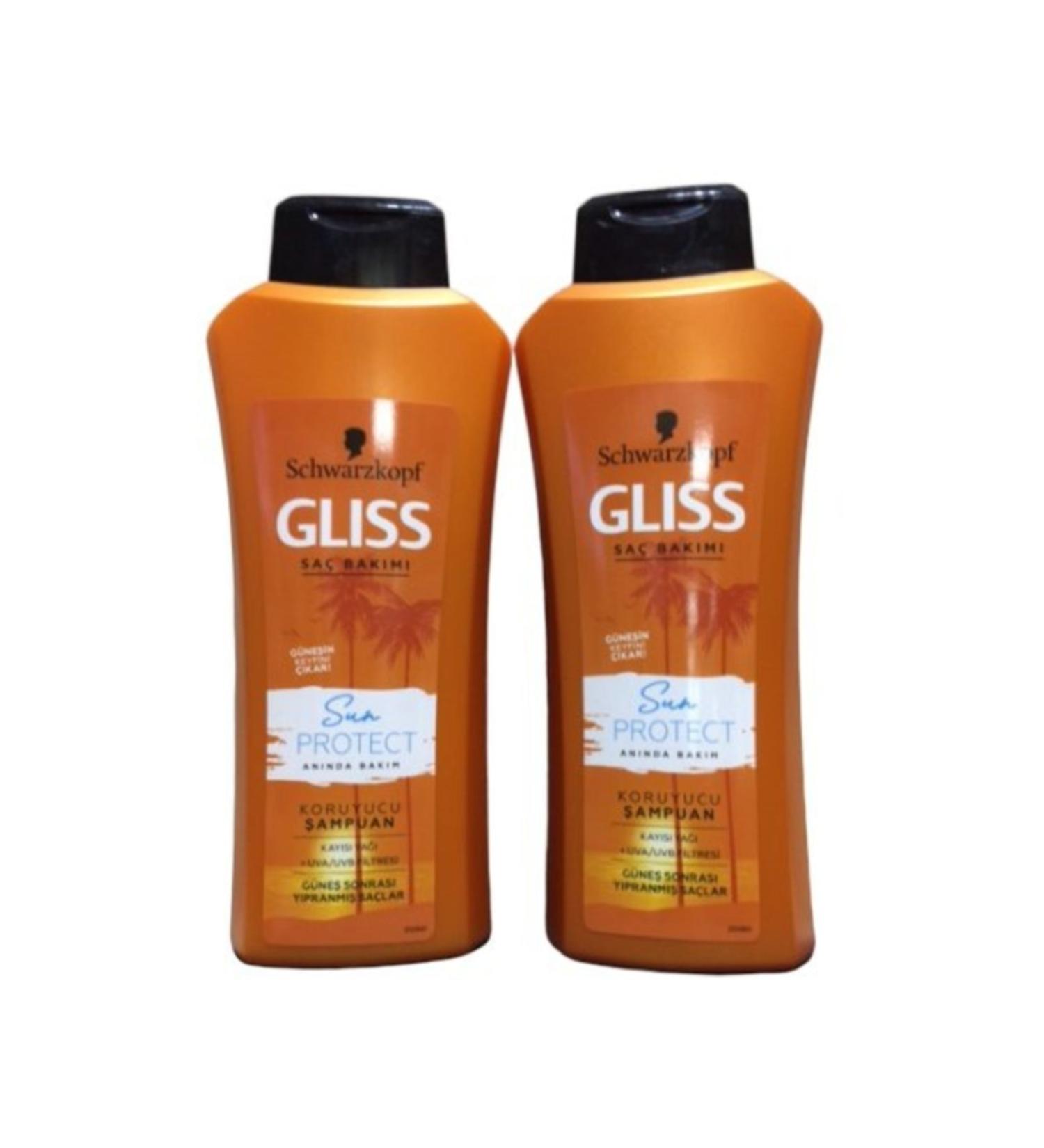 Gliss Schwarzkopf Gliss Sun Protect Protective Shampoo 550 ml 2 Pieces