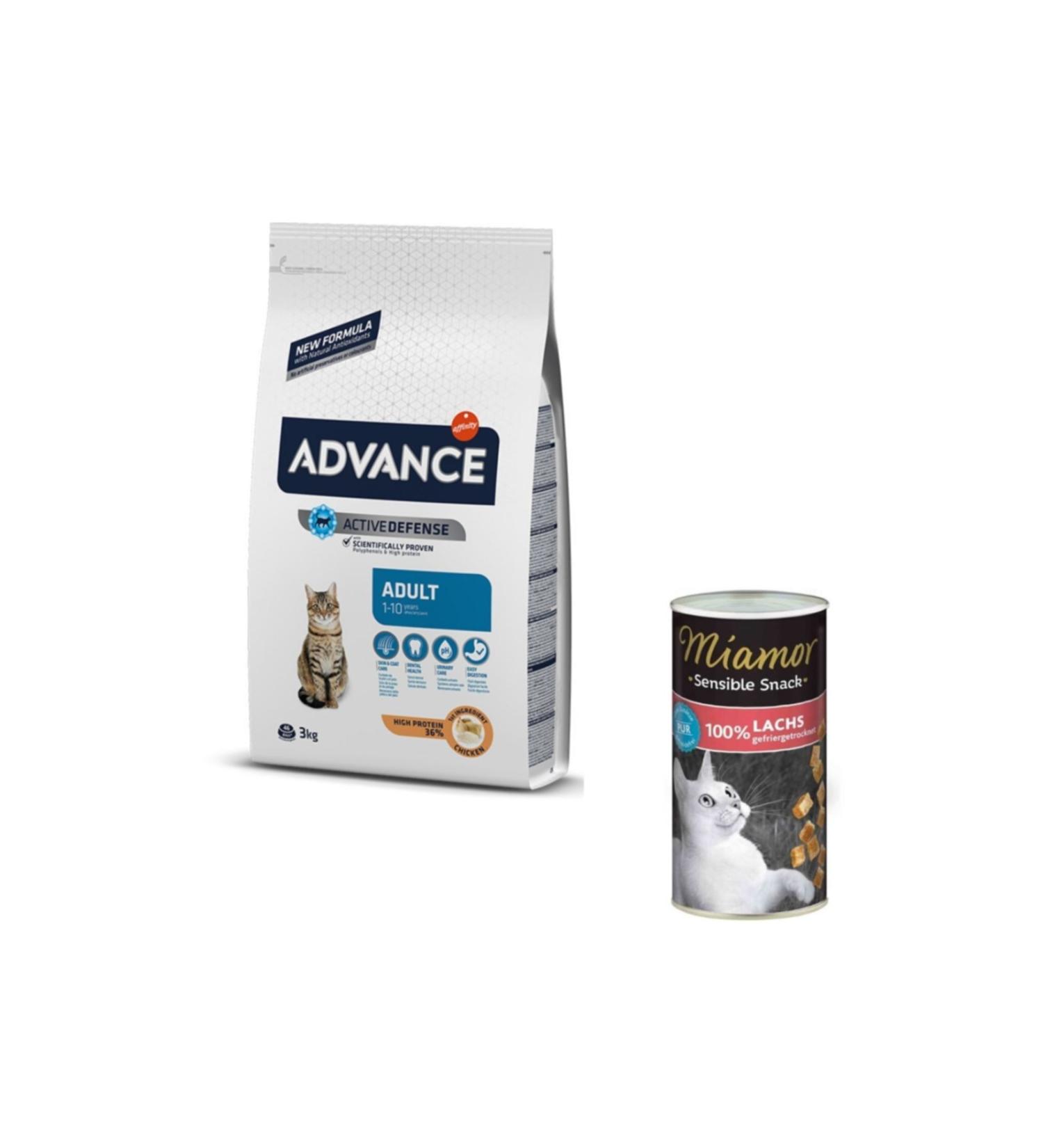 Advance Chicken Rice Adult Cat Food 3 Kg + Miamor Cat Soup