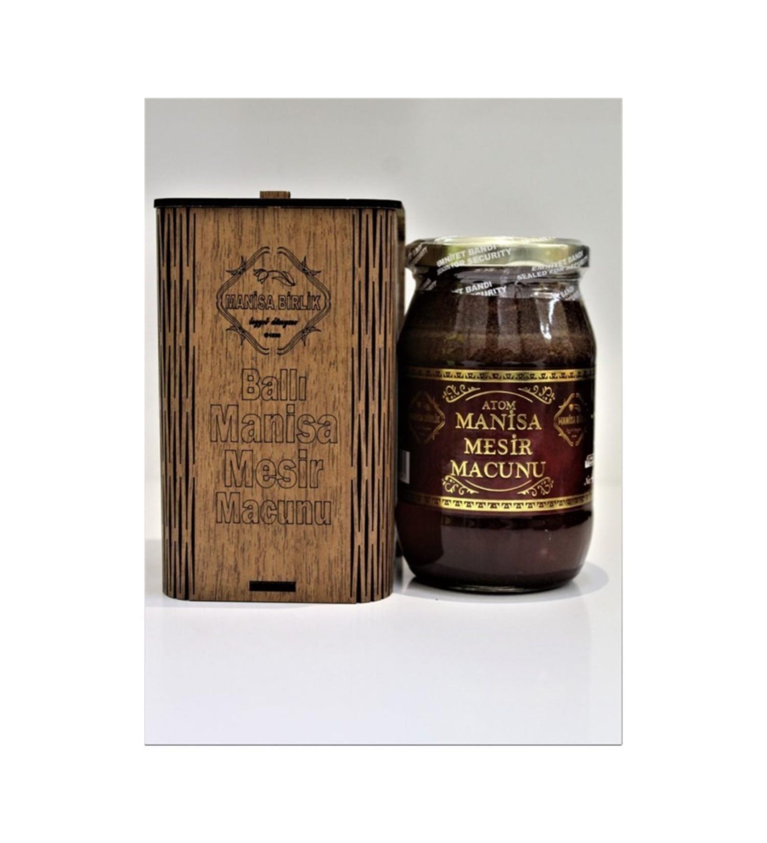 Manisabirliktezzet Atom Mesir Paste Wooden Box 400 gr