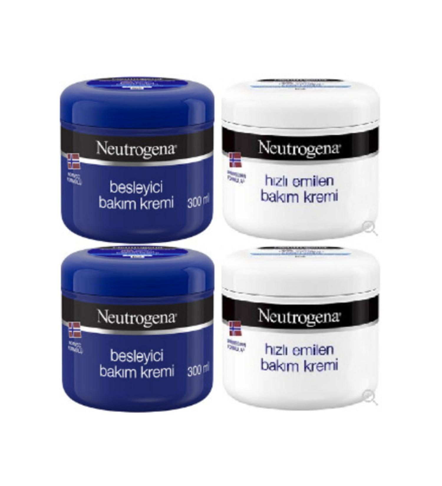 Neutrogena Nourishing Care Cream 300 Ml and Fast Absorbing Care Cream 300 Ml (2 Pieces)