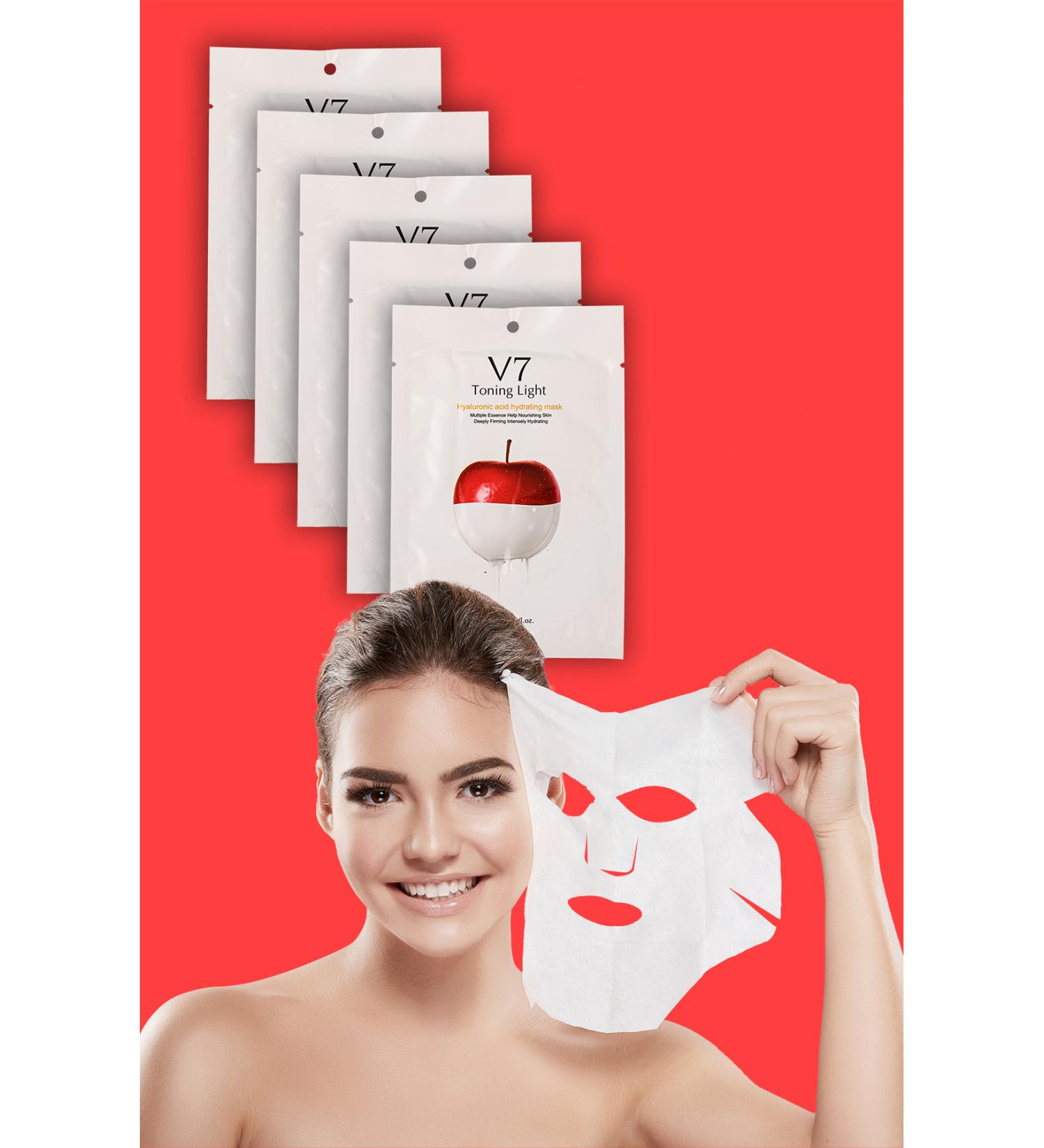 Alright 5 Pieces One Toning Light Sticking Instant Brightening Soothing Vitamin Mask XLMV7