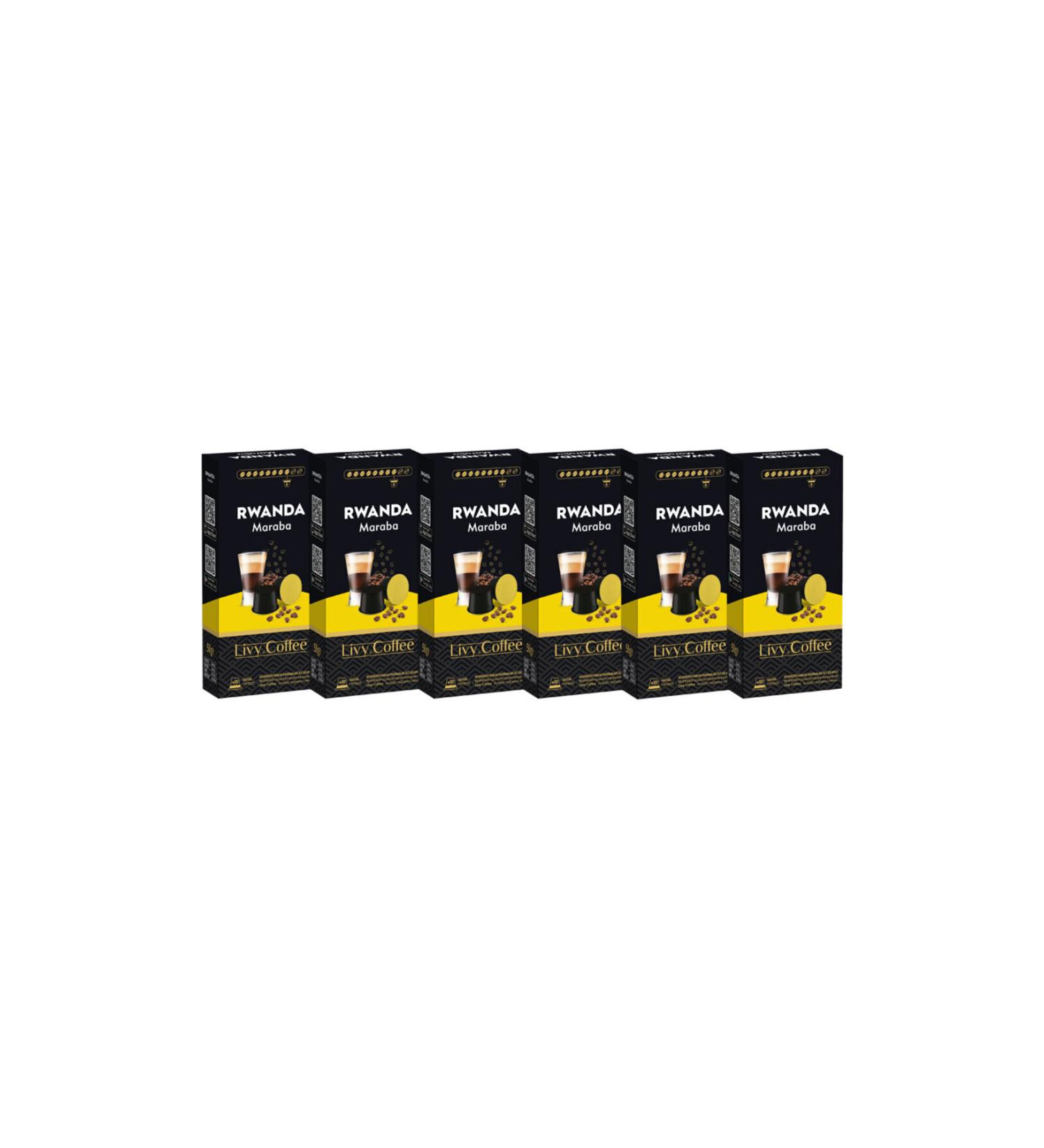 Livy Coffee Nespresso Compatible Capsule Coffee Rwanda 60 Capsules - Buy Online on GoSupps.com