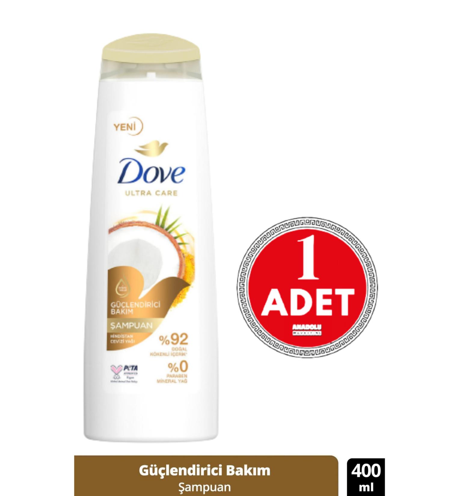 Dove Ultra Care Hair Care Shampoo Strengthening Care Coconut Oil 400 ml 1 Piece - Buy Online on GoSupps.com