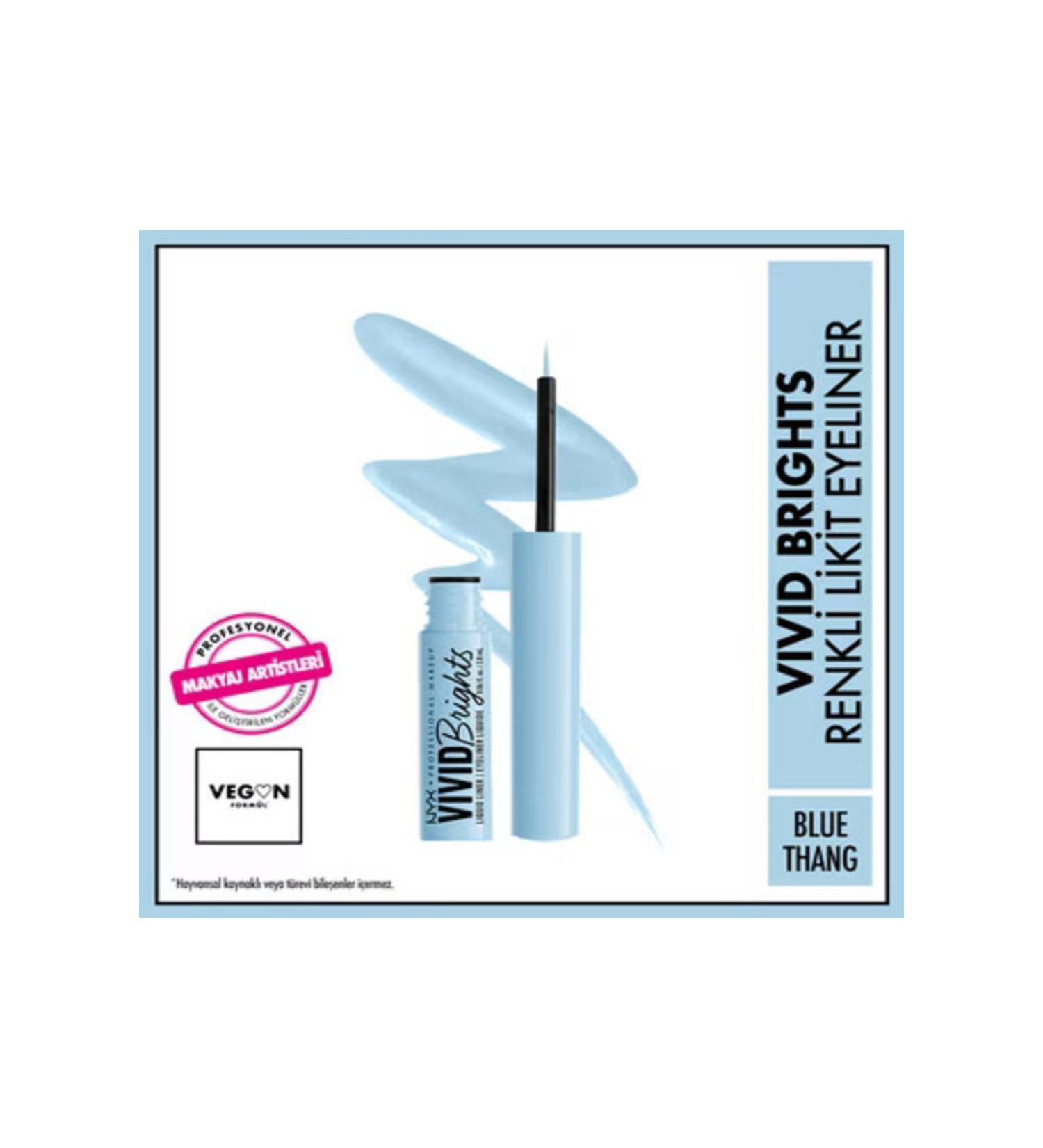 NYX Professional Makeup Vivid Brights Liquid Eyeliner Blue Thang