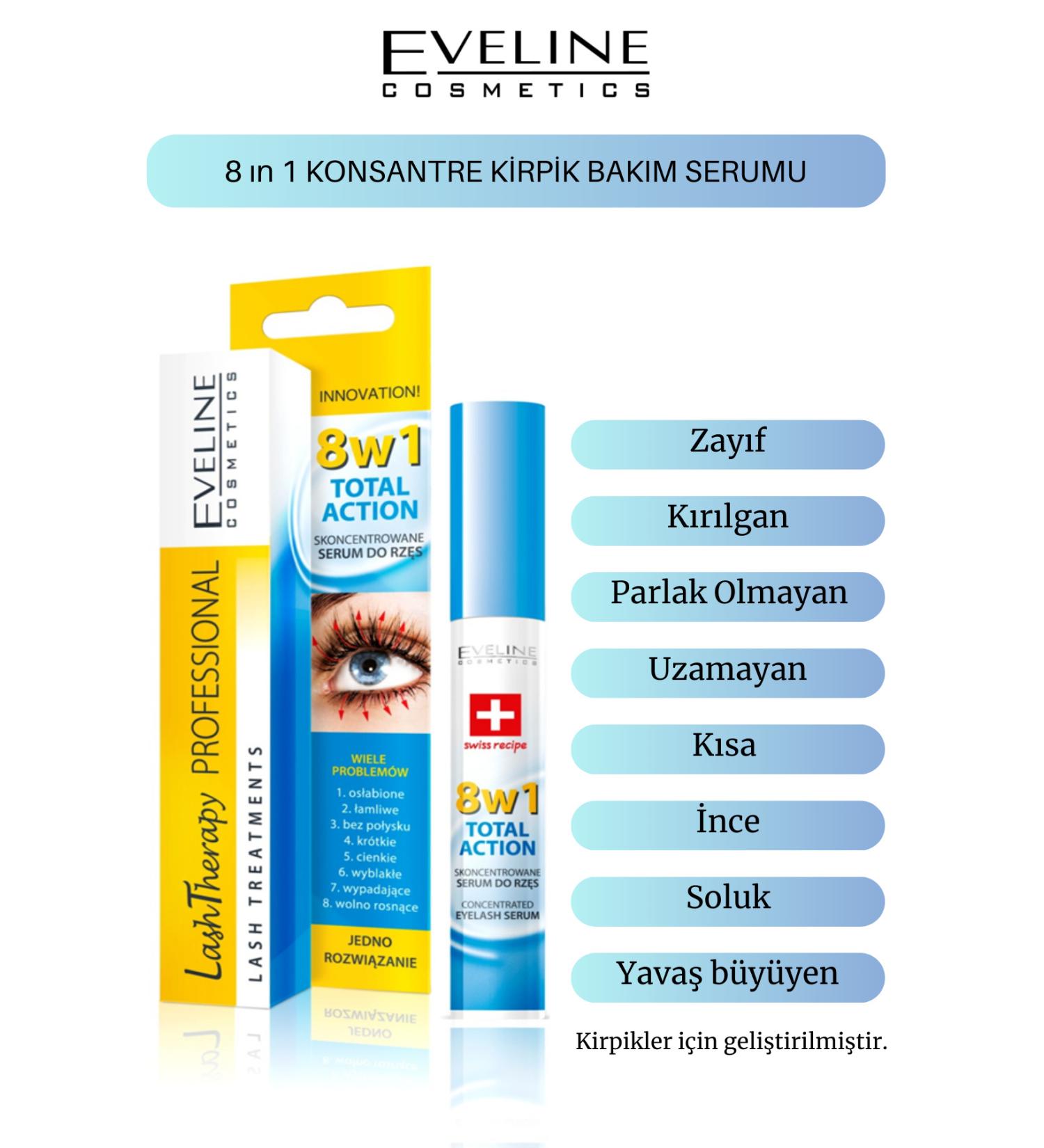 Eveline Cosmetics Concentrated Eyelash Care Serum 8 in 1 - Buy Online on GoSupps.com