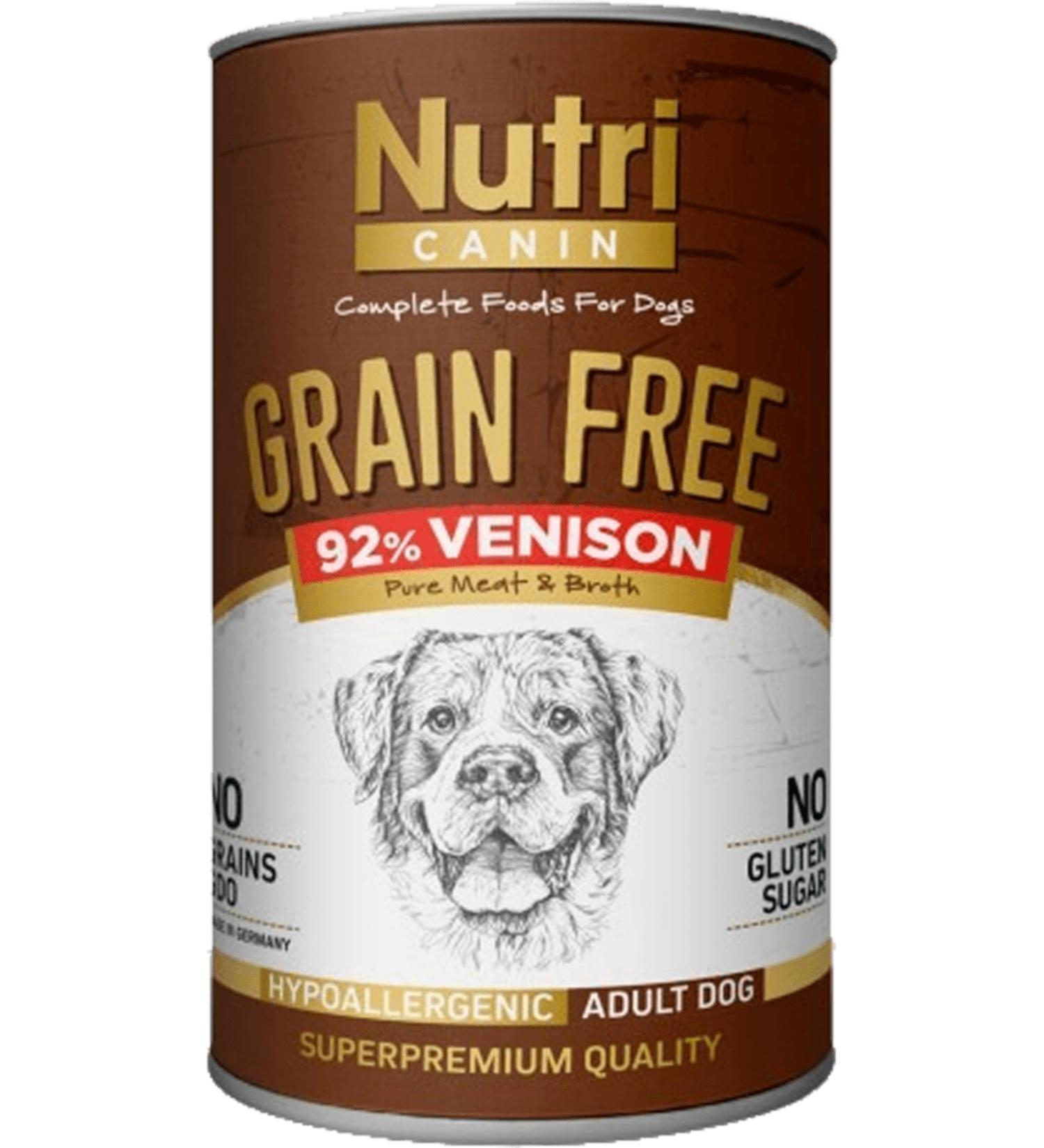 Nutri Canine Nutri Canin Grain-Free Venison Potato Dog Canned Food 400 gr X 12 Pieces