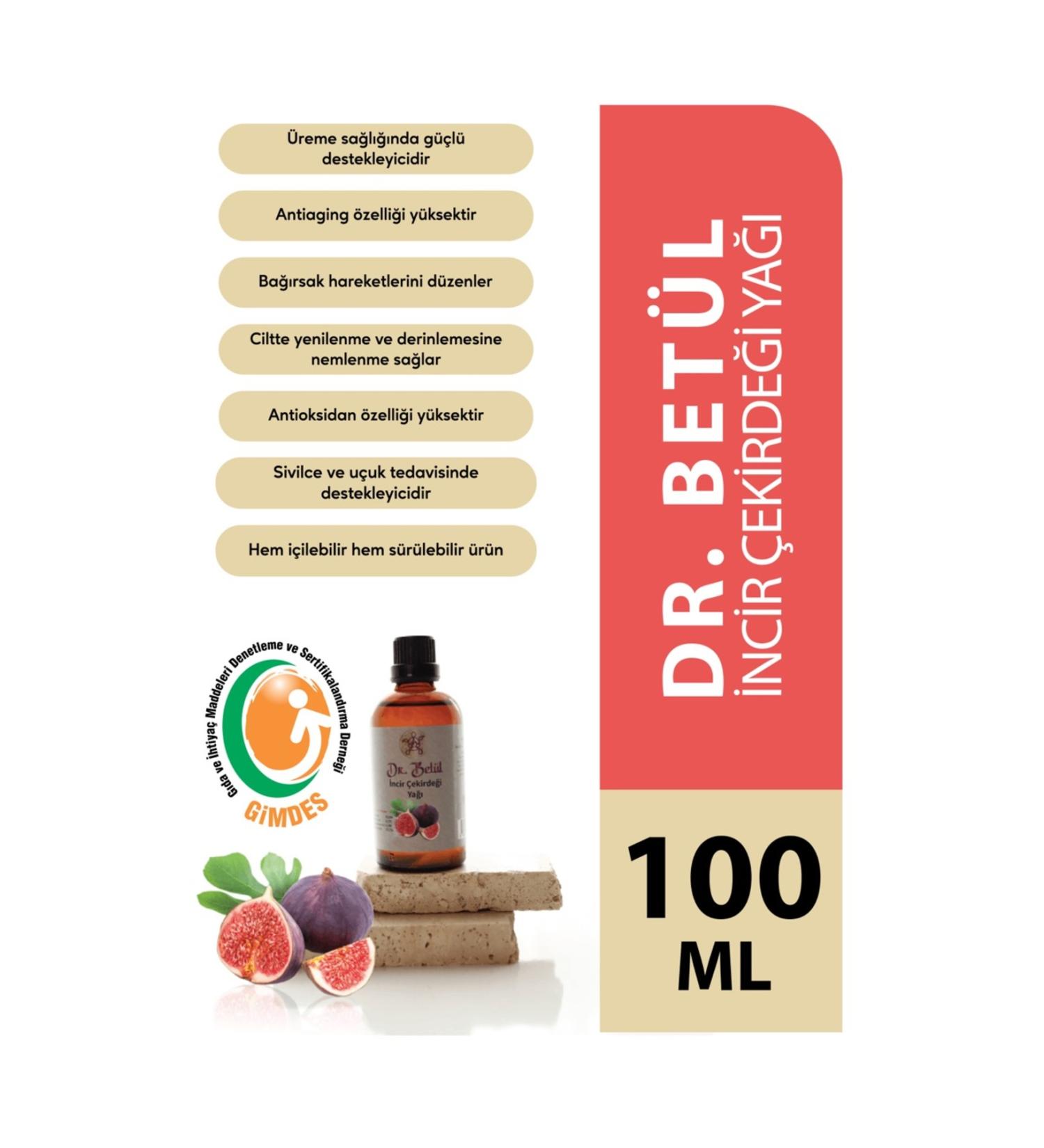 Dr. Bet l Bet l Fig Seed Oil 100 ML. Natural Cold Pressed