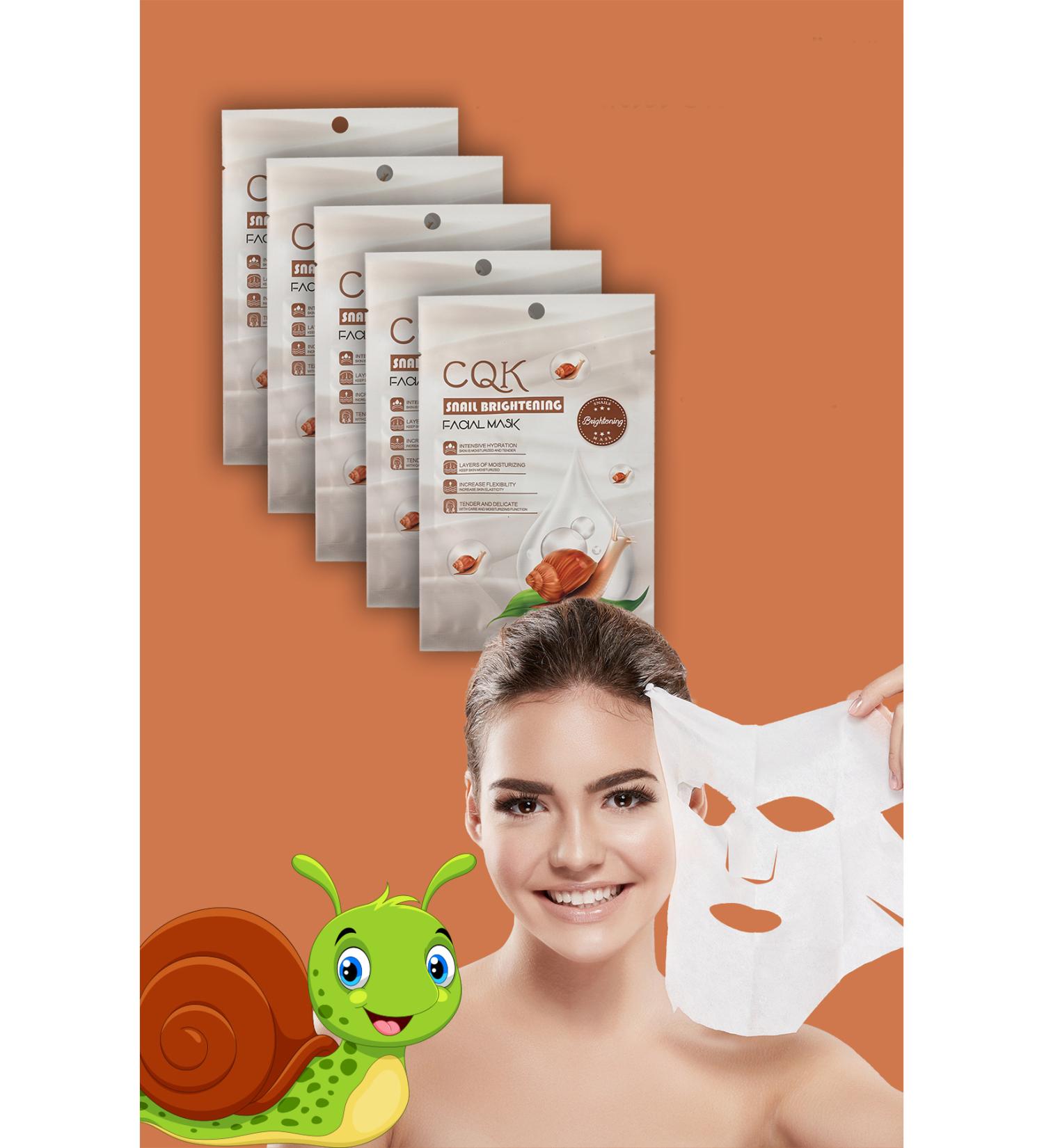 Alright 5 Piece Snail Mask Brightening Hydration Centella Asiatica Snail Brightening XLM106