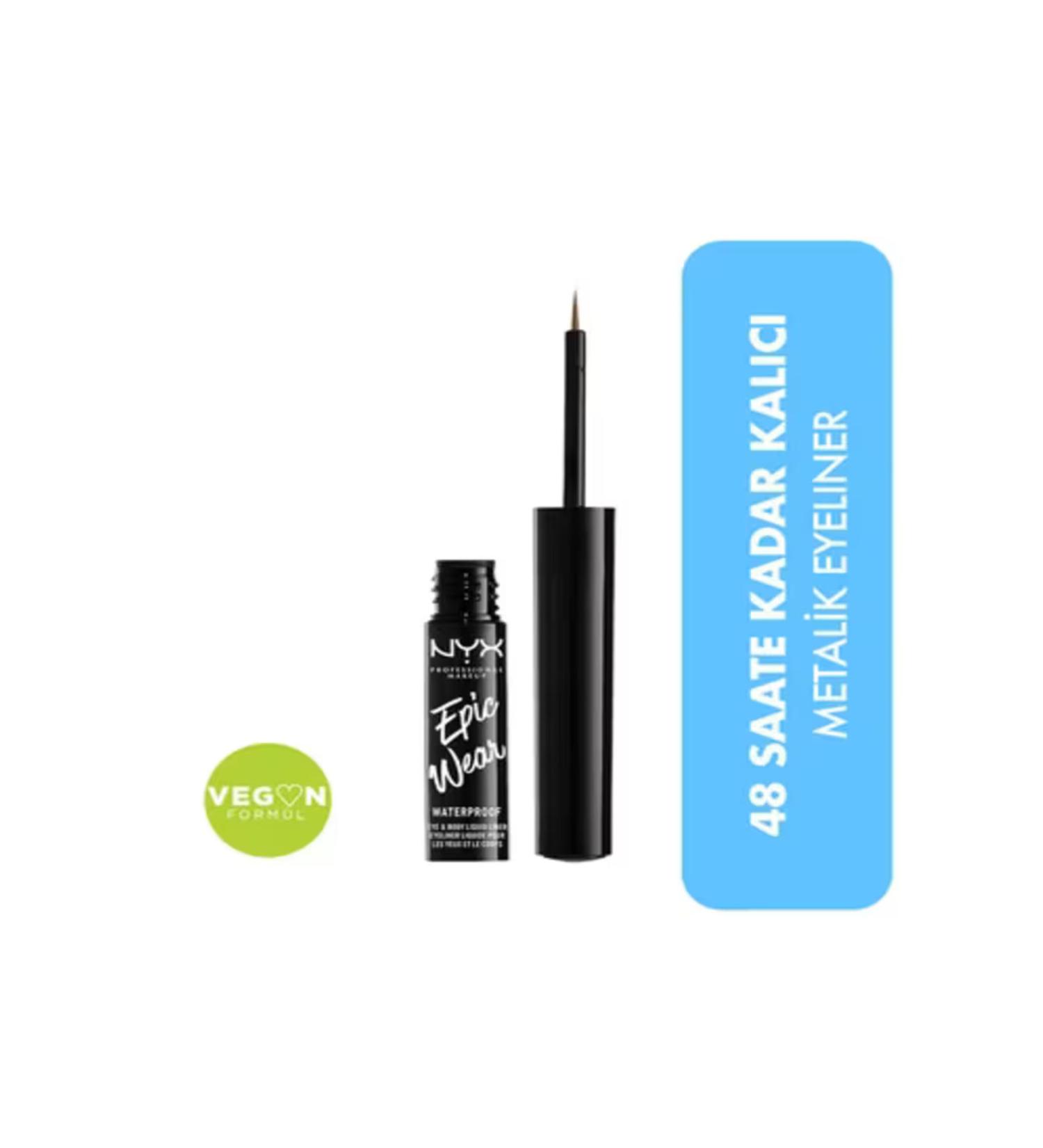 NYX Makeup Epic Wear Metallic Liquid Liner Brown Metal