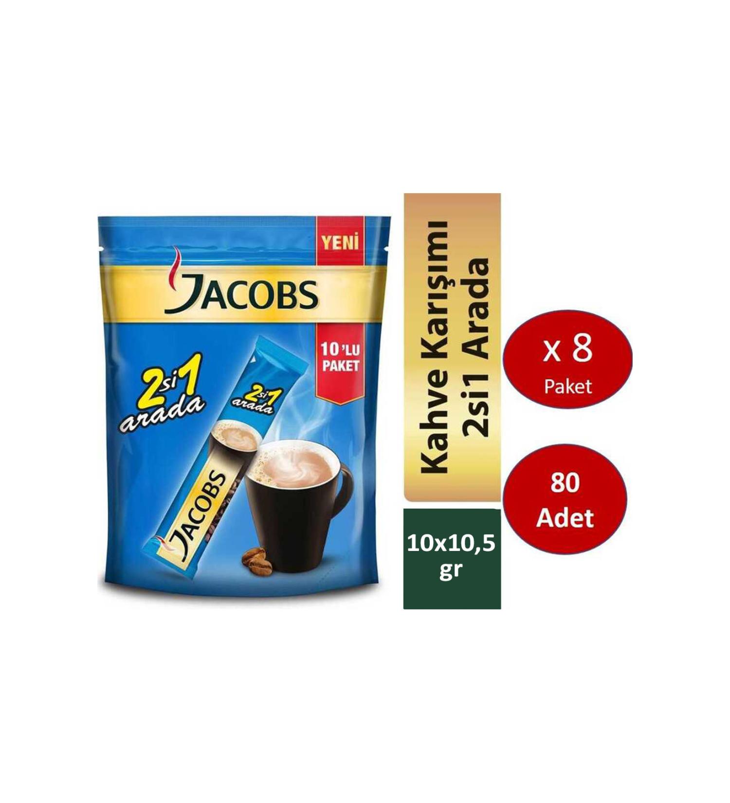 Jacobs 2in1 80 Stick Coffee (10 X 8 Pack)